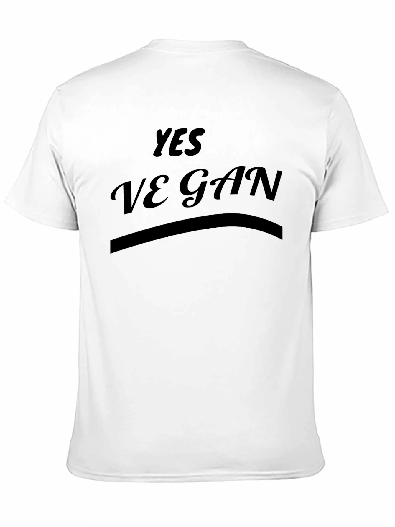 Yes Vegan Graphic T-Shirt -  Black Cotton Blend