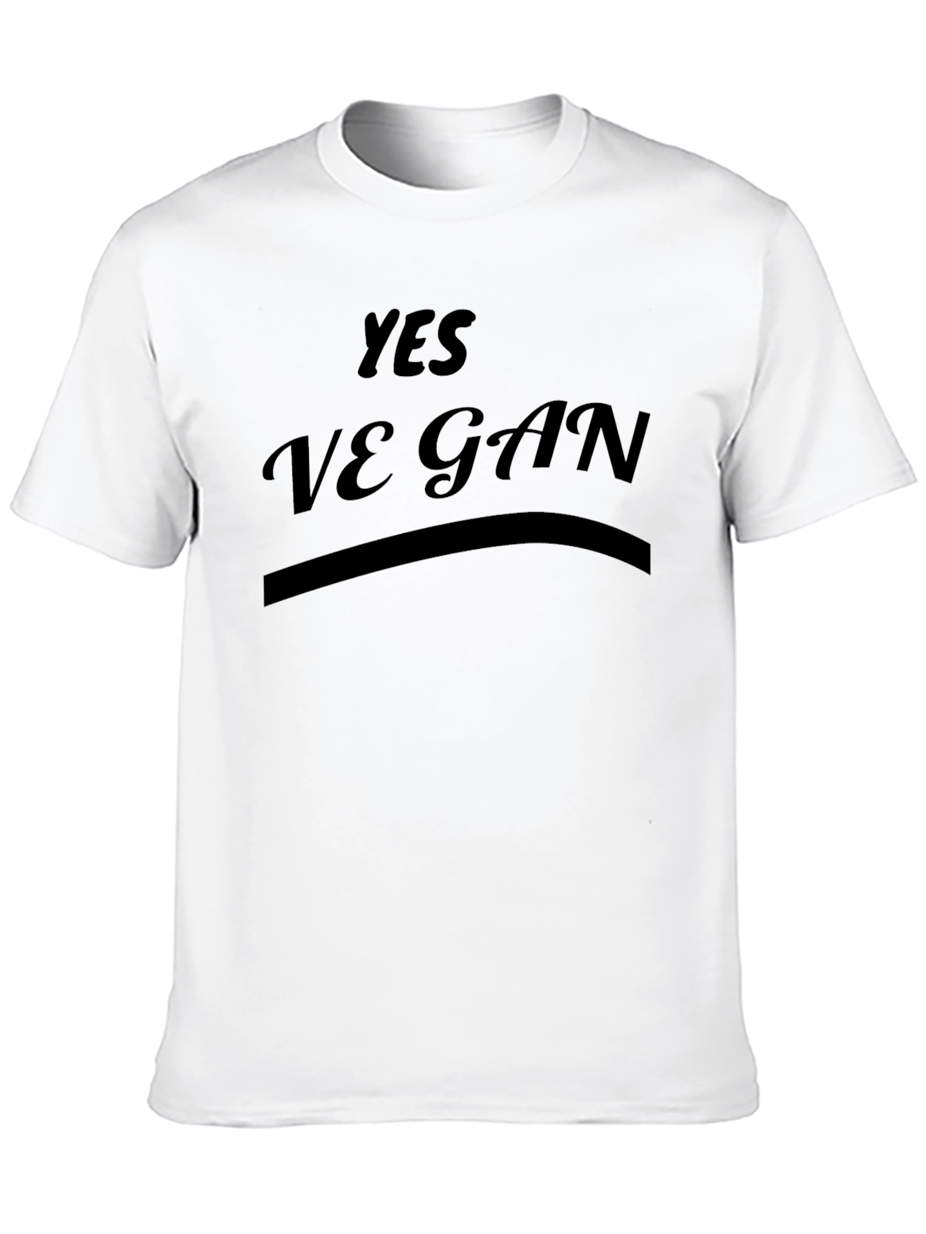 Yes Vegan Graphic T-Shirt -  Black Cotton Blend