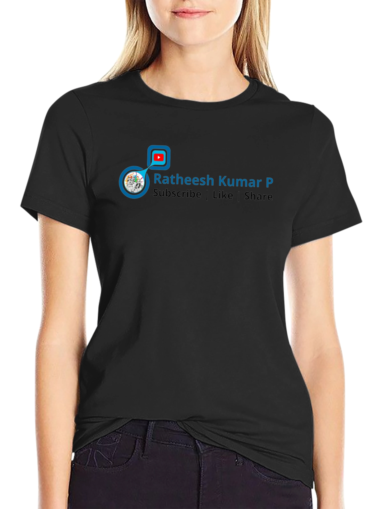 Ratheesh Kumar P Black T-Shirt