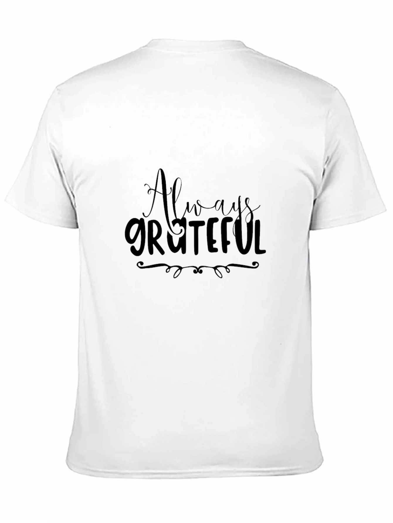 Always Grateful Black Graphic Tee