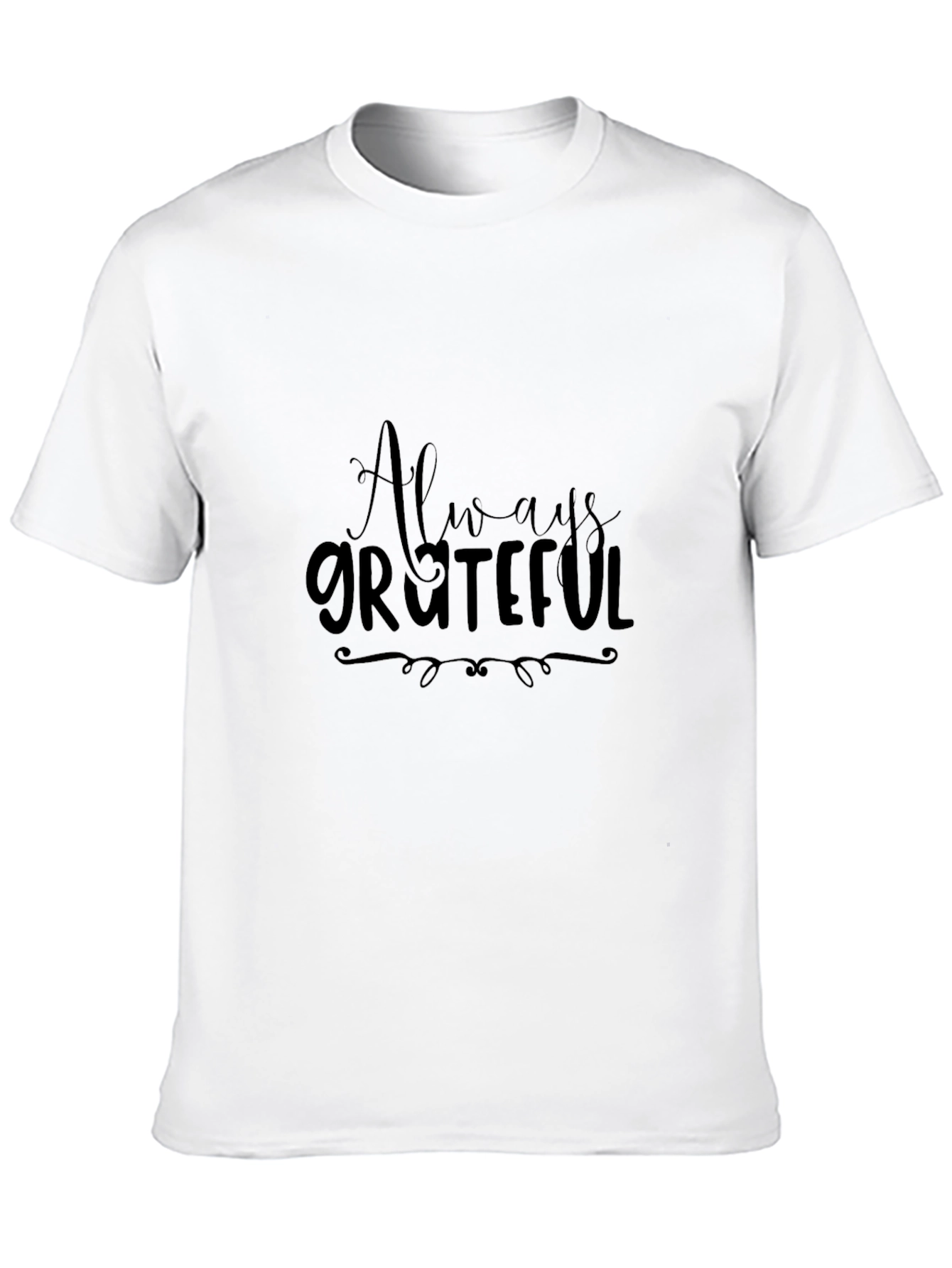 Always Grateful Black Graphic Tee