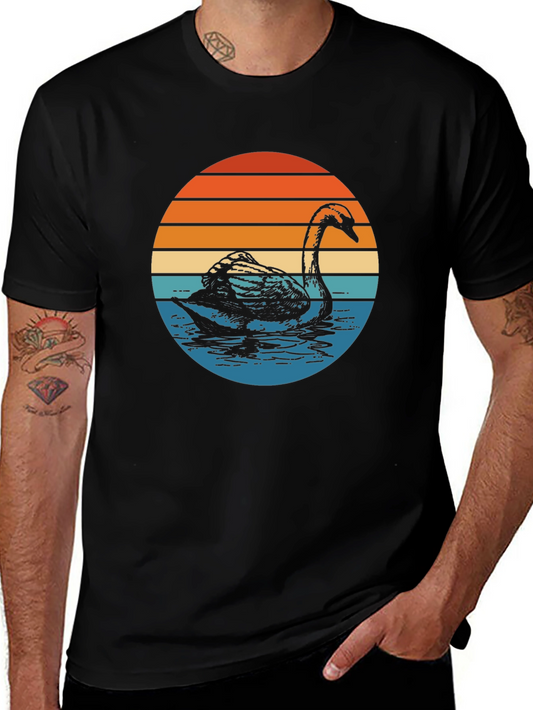 Retro Swan T-Shirt - Vintage Style Graphic Tee