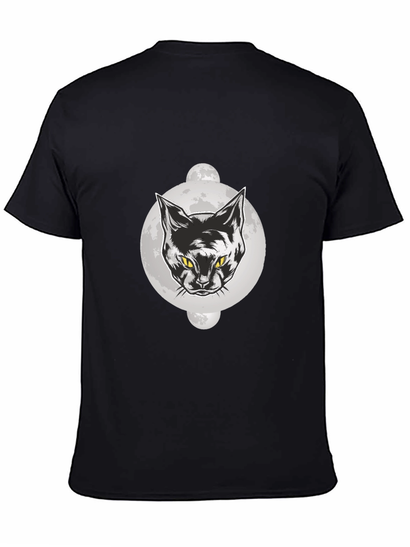 Black Cat Moon Graphic T-Shirt