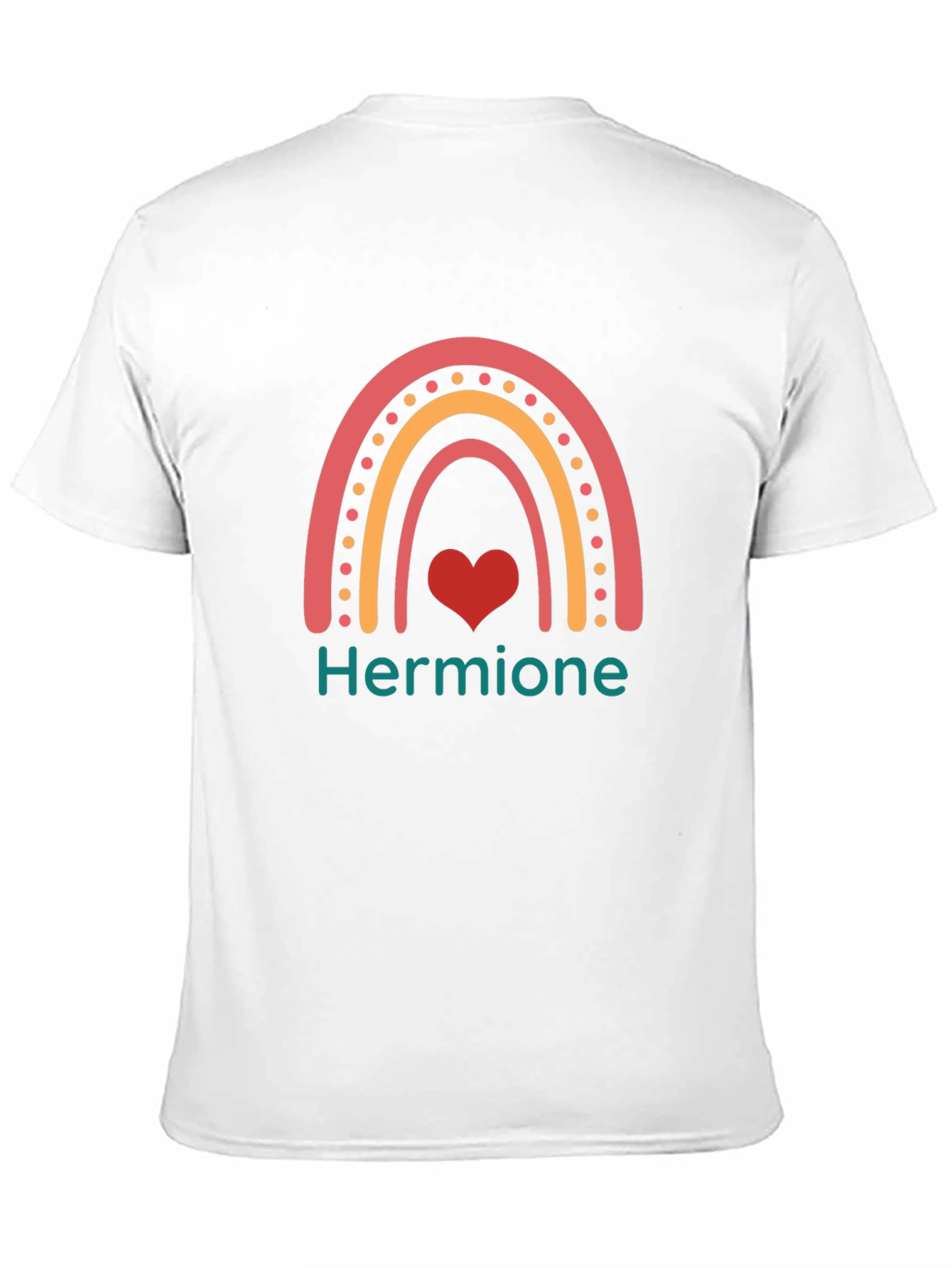 Hermione Rainbow Heart Black T-Shirt