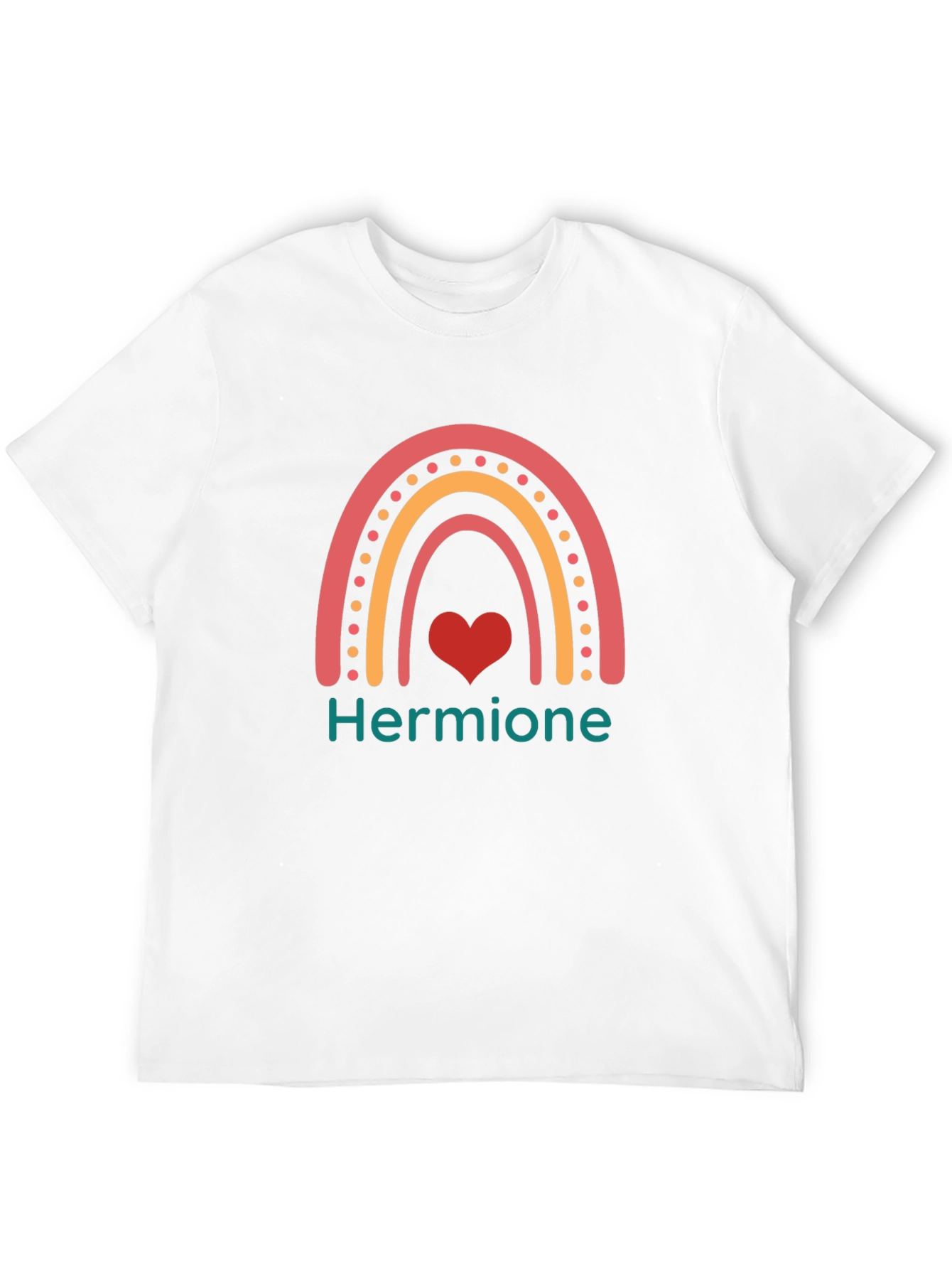 Hermione Rainbow Heart Black T-Shirt