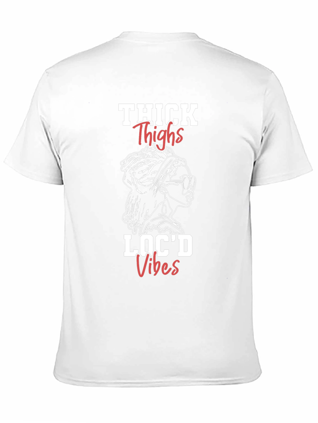 Thick Thighs Locd Vibes Black Graphic T-Shirt