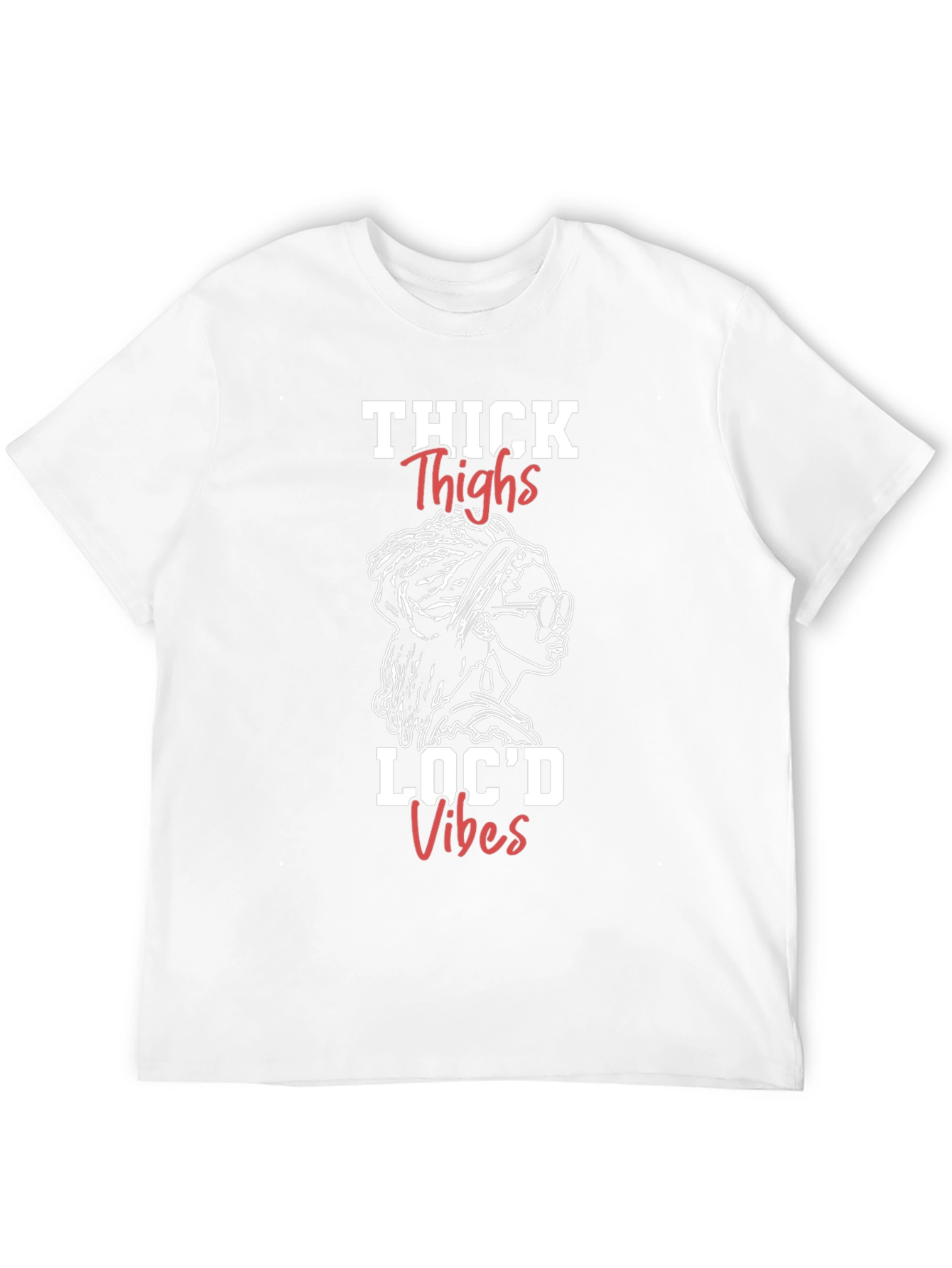 Thick Thighs Locd Vibes Black Graphic T-Shirt