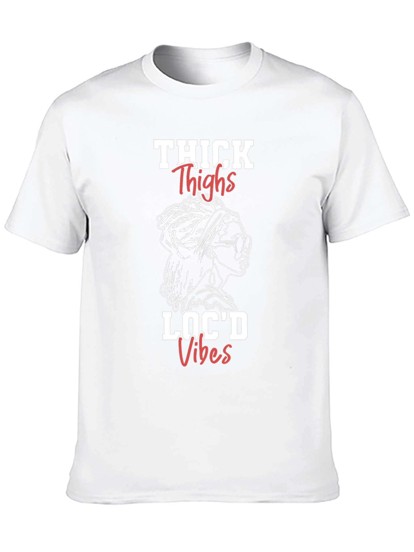Thick Thighs Locd Vibes Black Graphic T-Shirt