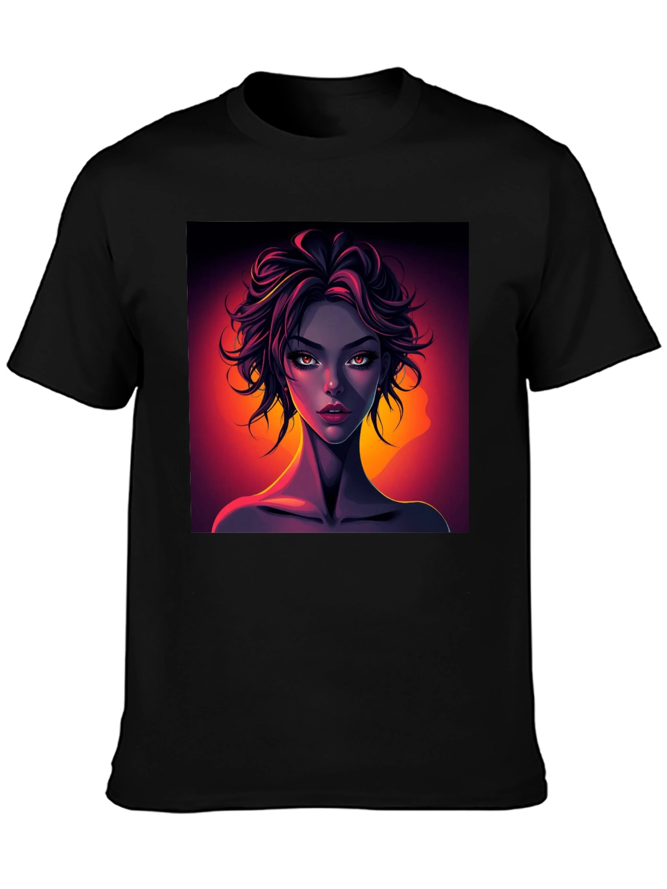 Graphic Tee - Woman Portrait Print