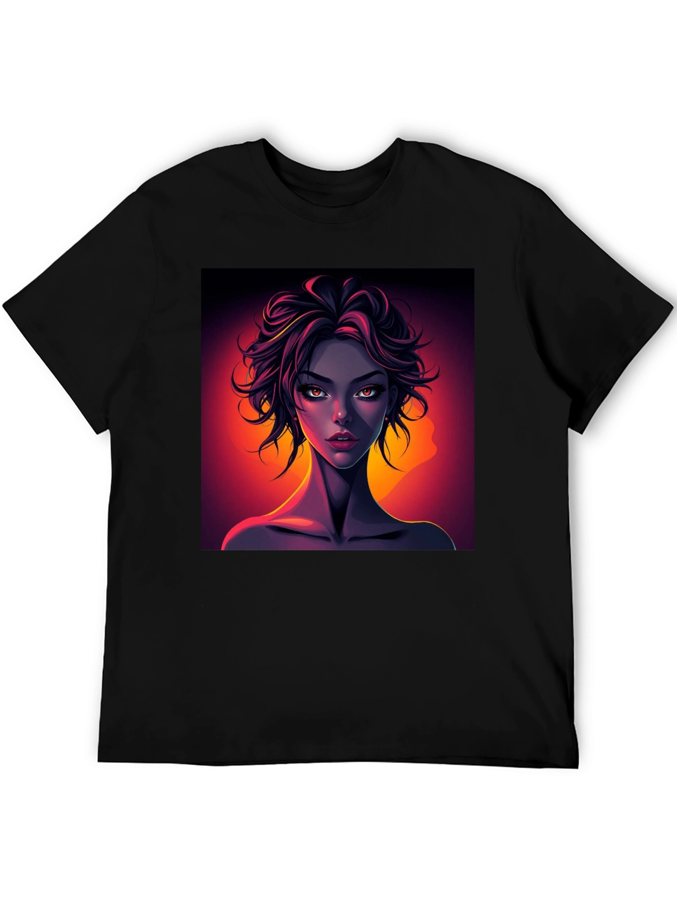 Graphic Tee - Woman Portrait Print