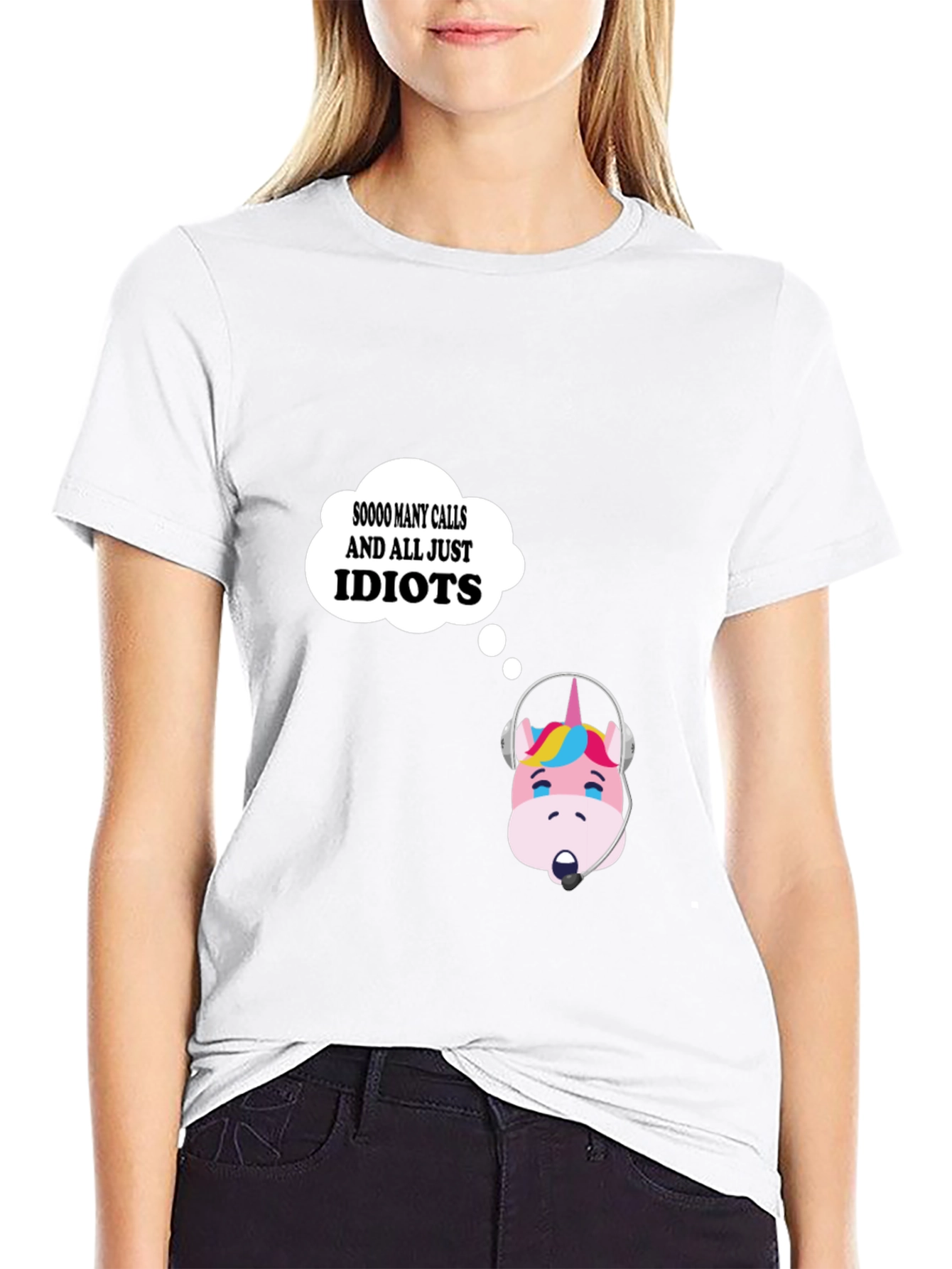 Funny Unicorn Call Center T-Shirt