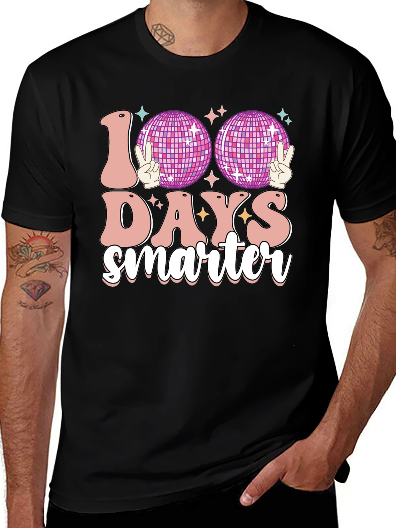 100 Days Smarter Disco Ball T-Shirt