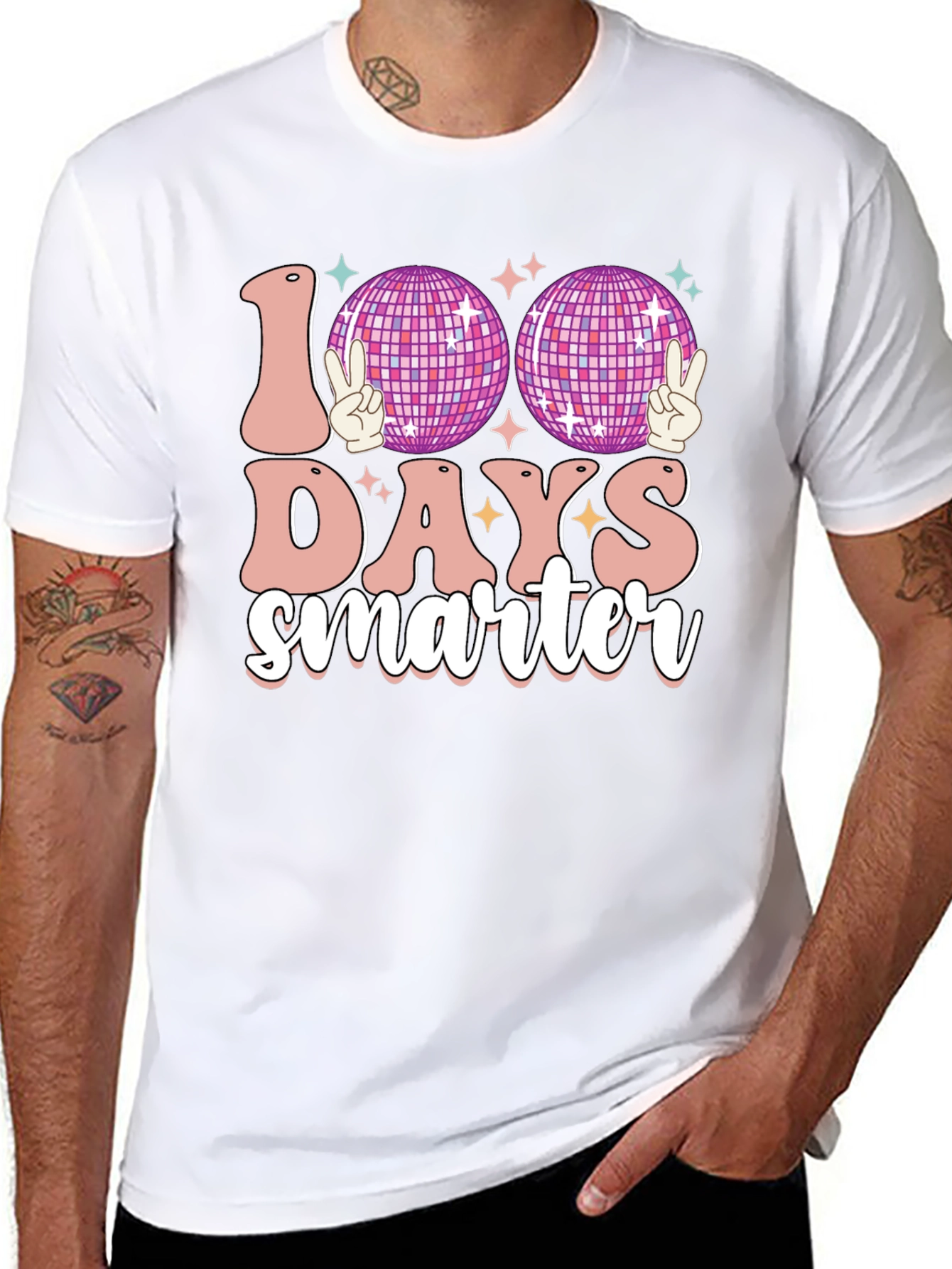 100 Days Smarter Disco Ball T-Shirt