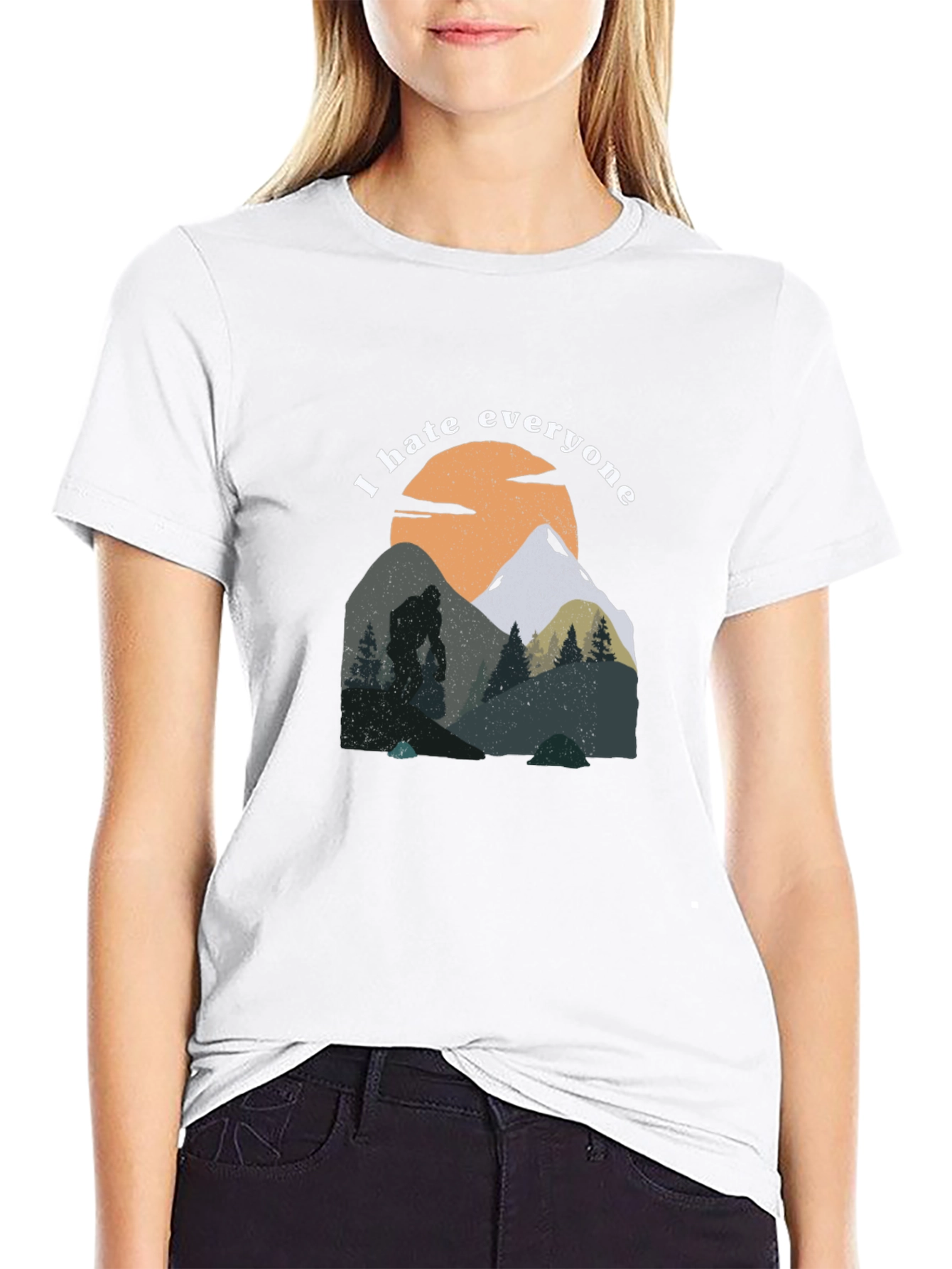 I Hate Everyone Bigfoot T-Shirt
