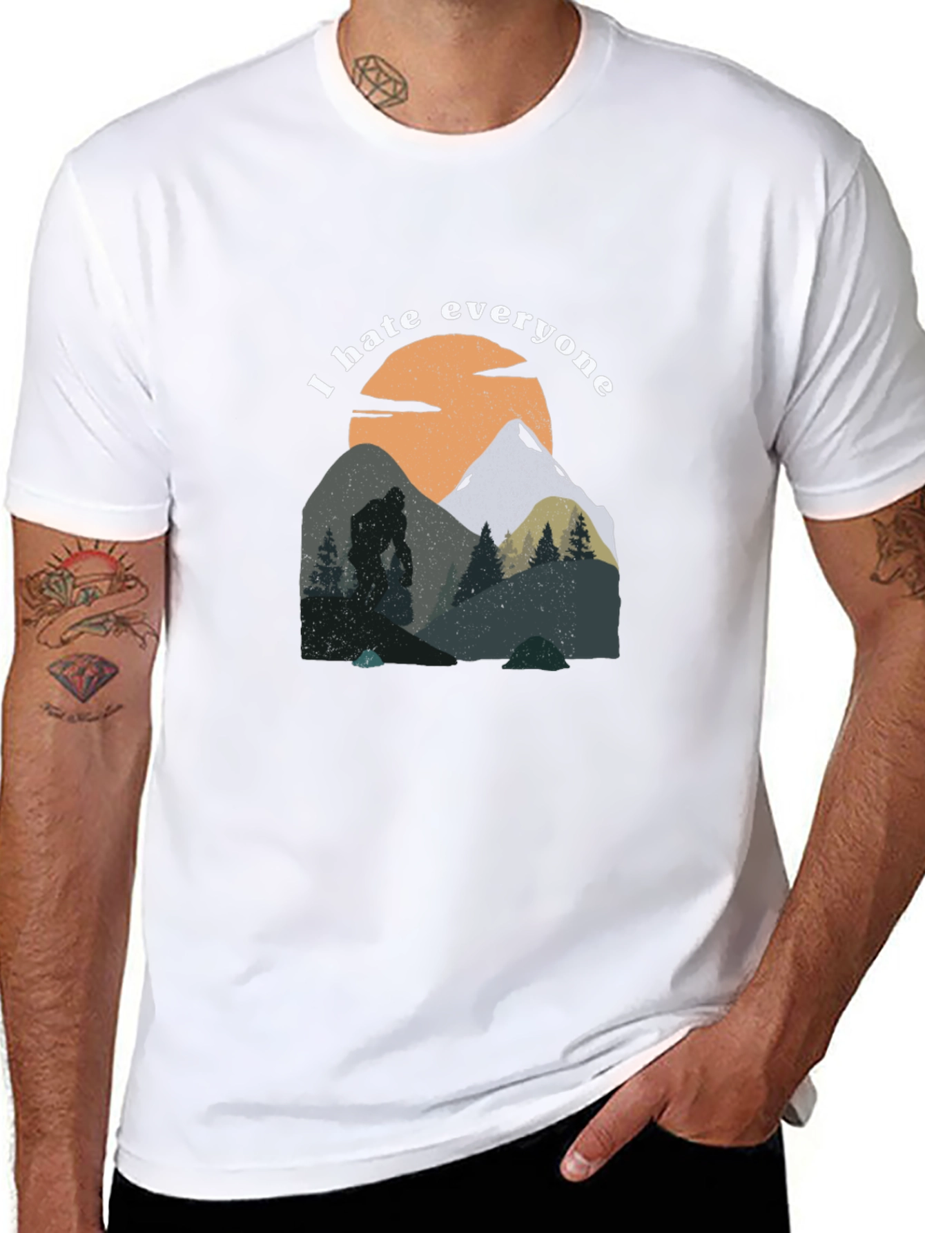 I Hate Everyone Bigfoot T-Shirt