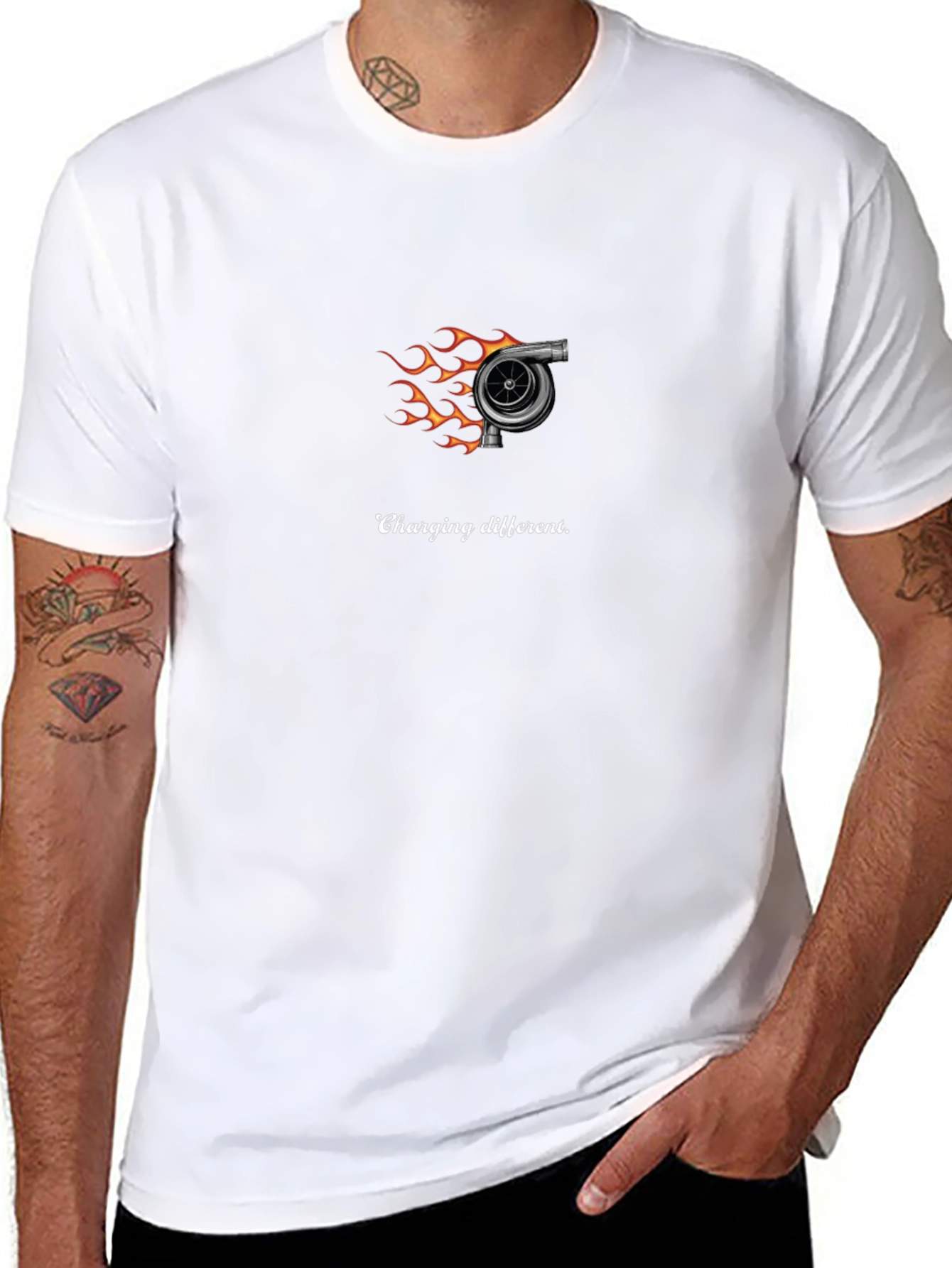 Charging Different T-Shirt - Turbo Design