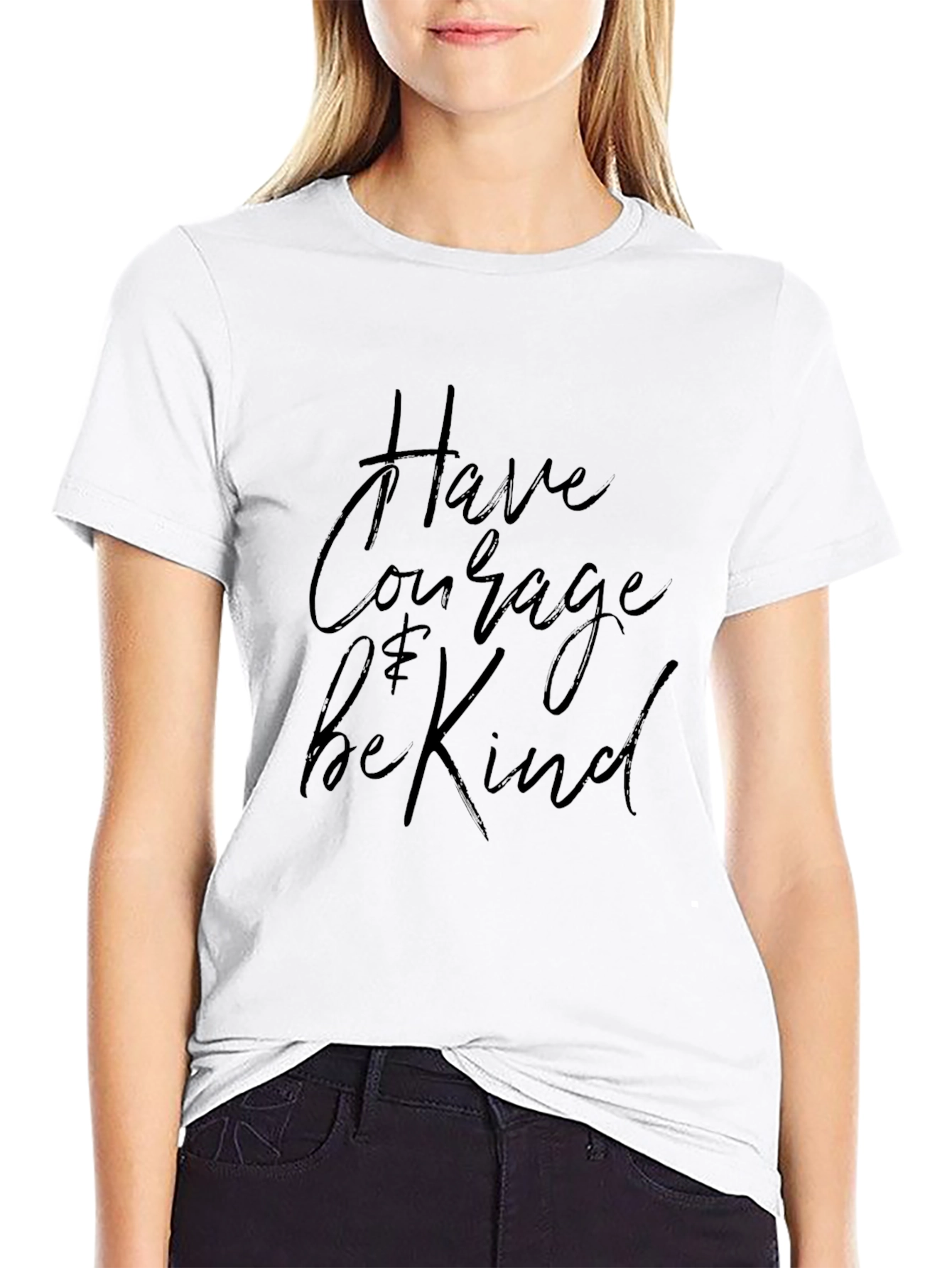 Courage & Kindness Black Graphic Tee