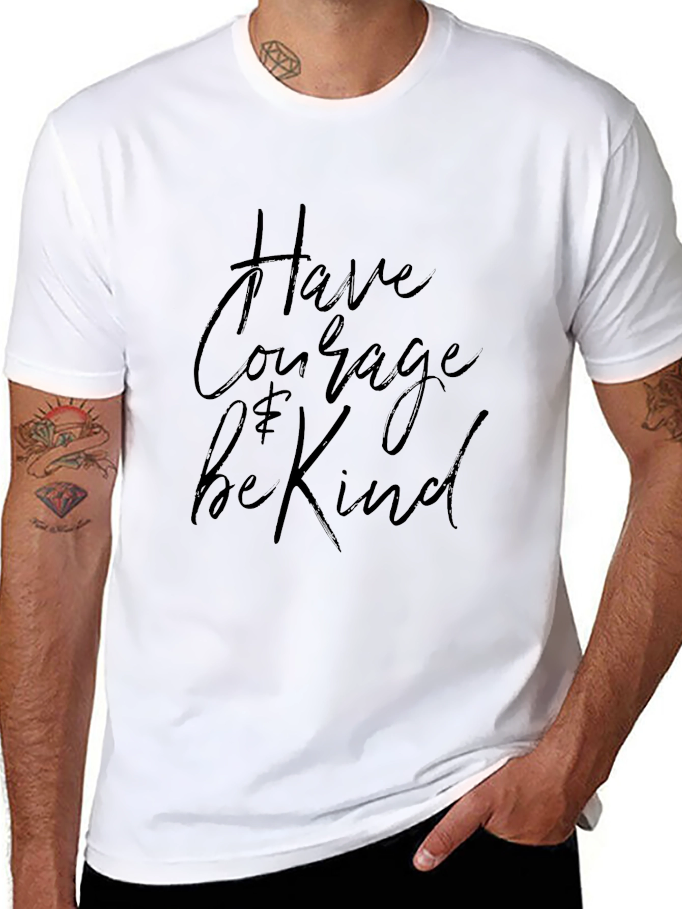 Courage & Kindness Black Graphic Tee