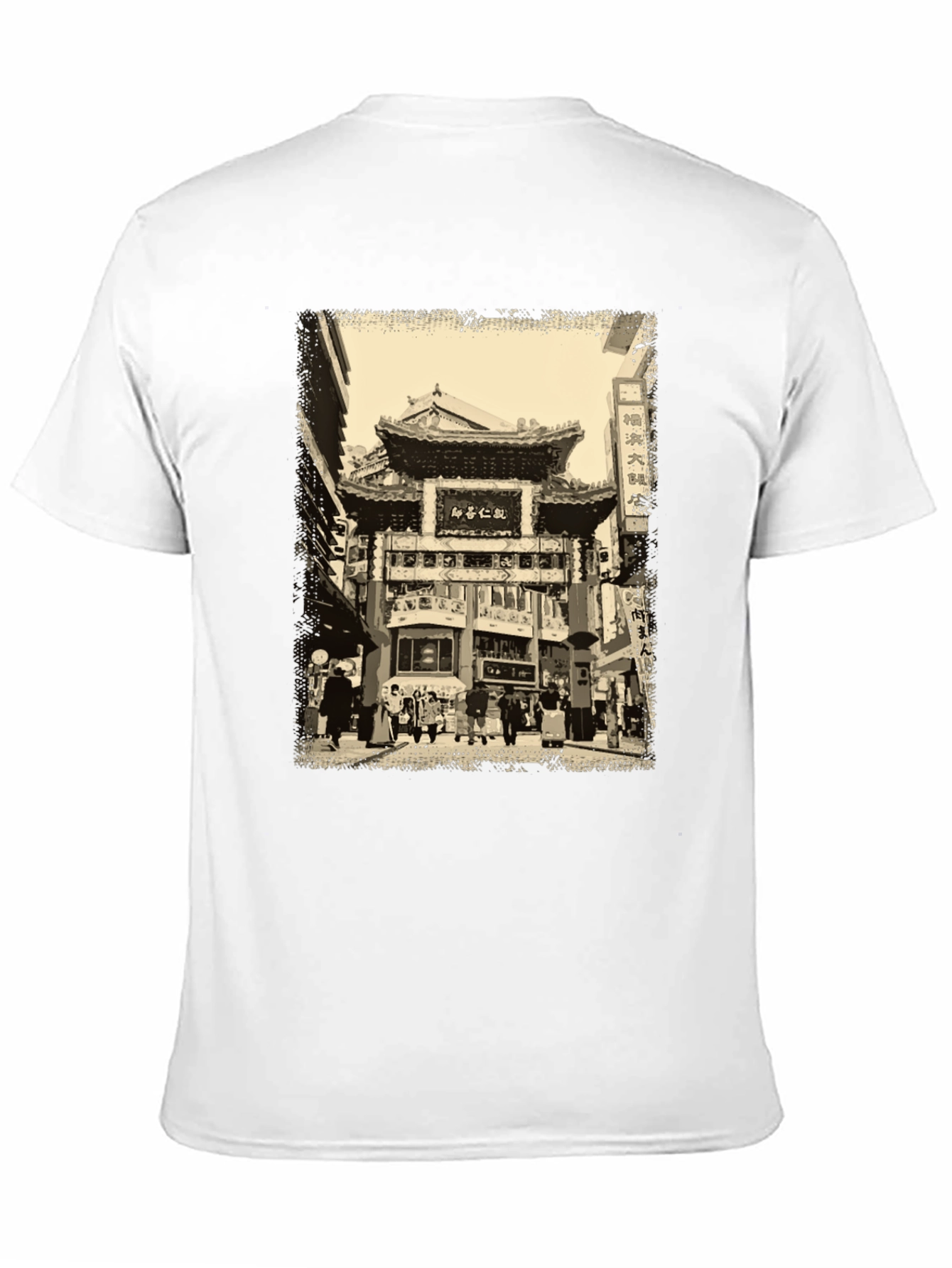 Urban Scene Graphic Tee - Black Cotton