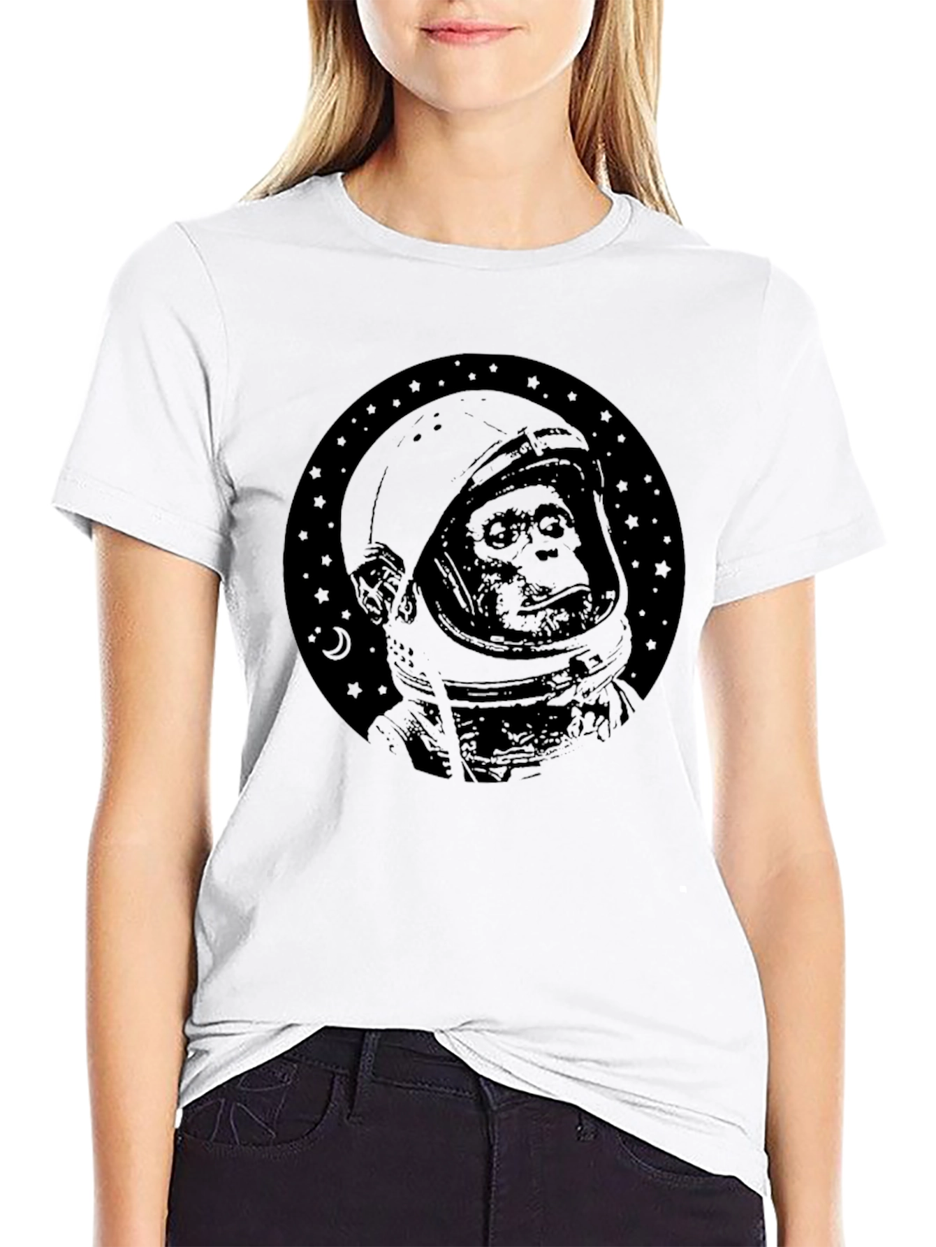 Astro Chimp Graphic Tee - Space Monkey T-Shirt