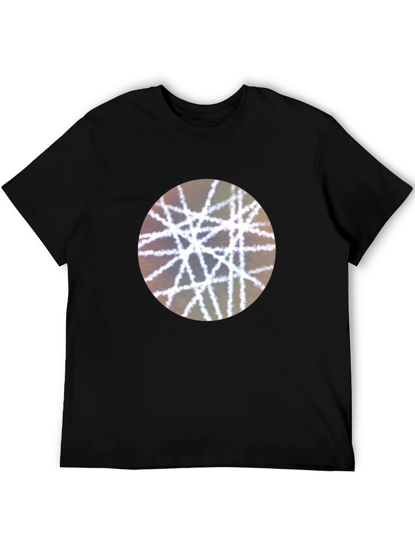 Abstract Lines Graphic Tee - Modern Black T-Shirt