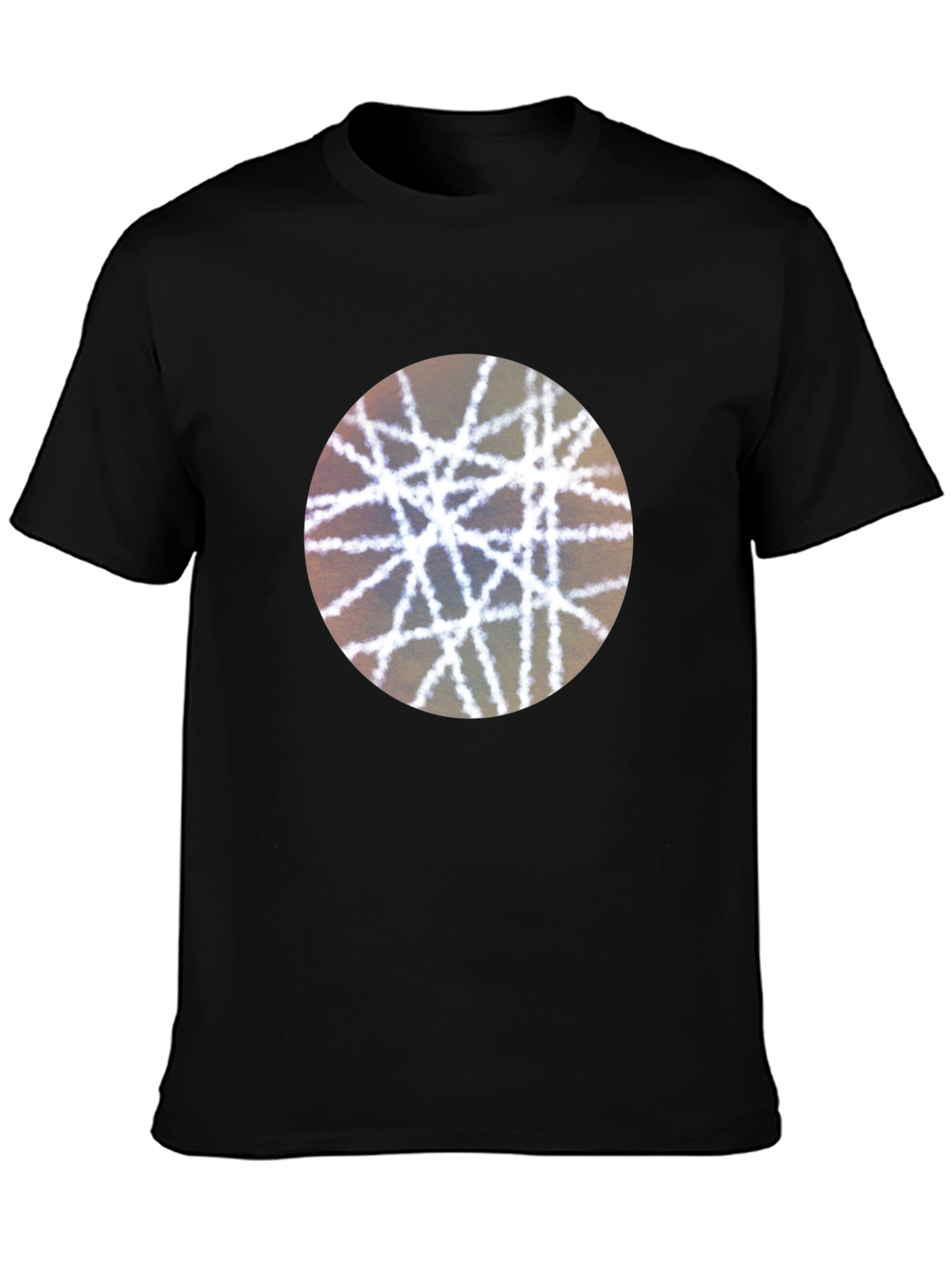 Abstract Lines Graphic Tee - Modern Black T-Shirt