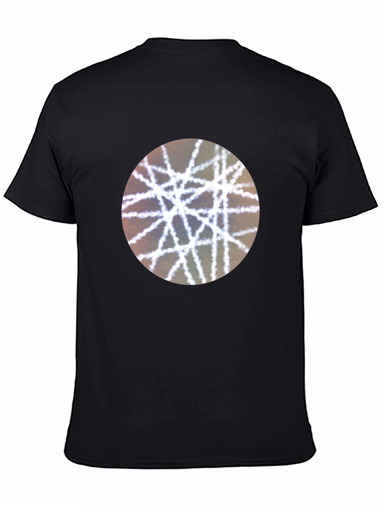 Abstract Lines Graphic Tee - Modern Black T-Shirt