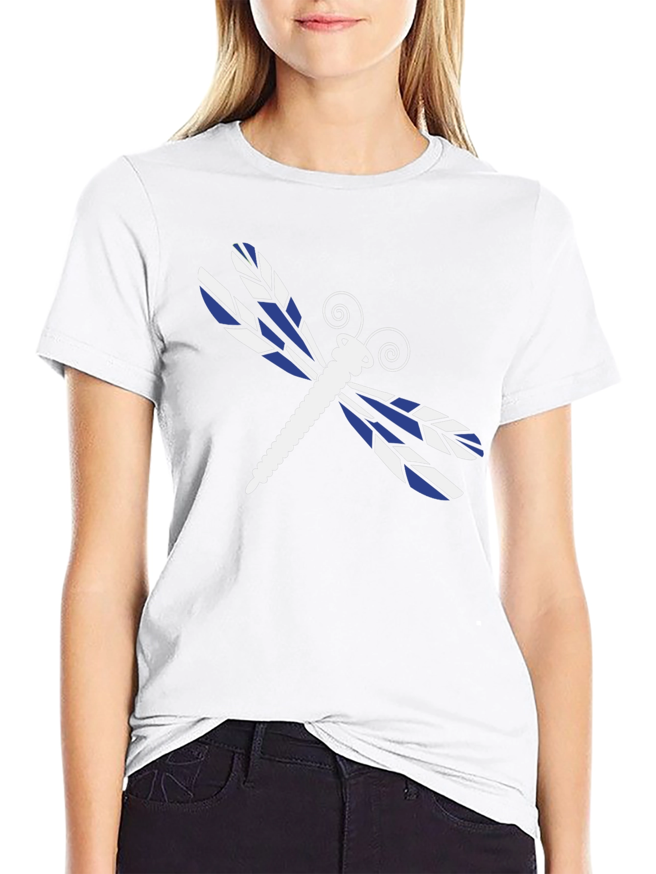 Dragonfly Graphic Tee - Black Cotton Shirt