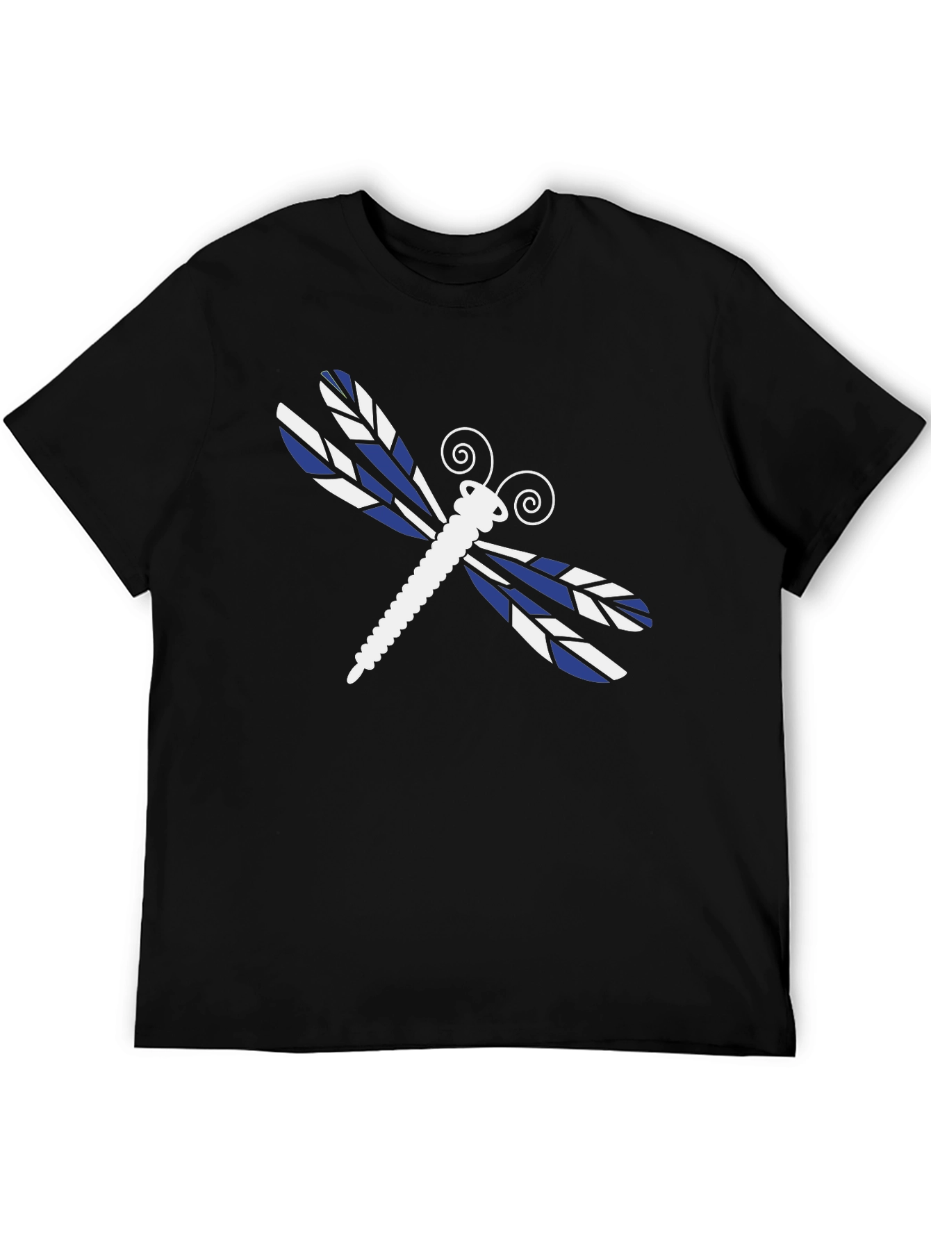 Dragonfly Graphic Tee - Black Cotton Shirt