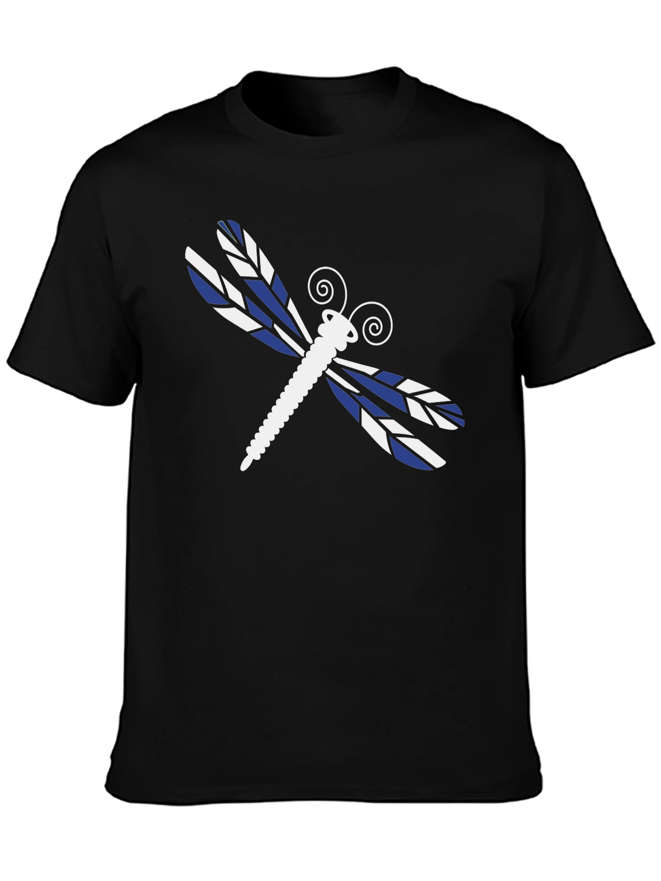 Dragonfly Graphic Tee - Black Cotton Shirt