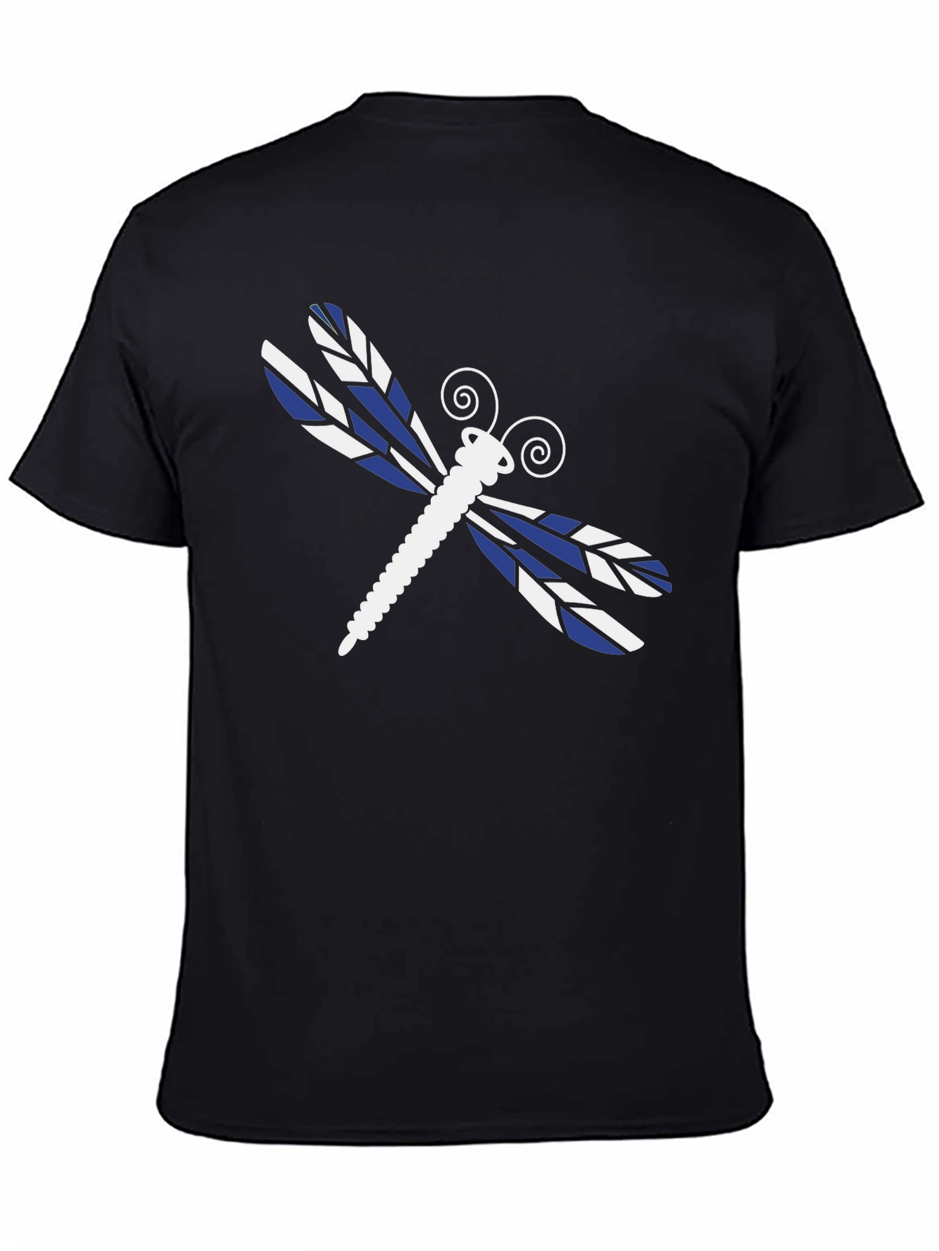 Dragonfly Graphic Tee - Black Cotton Shirt