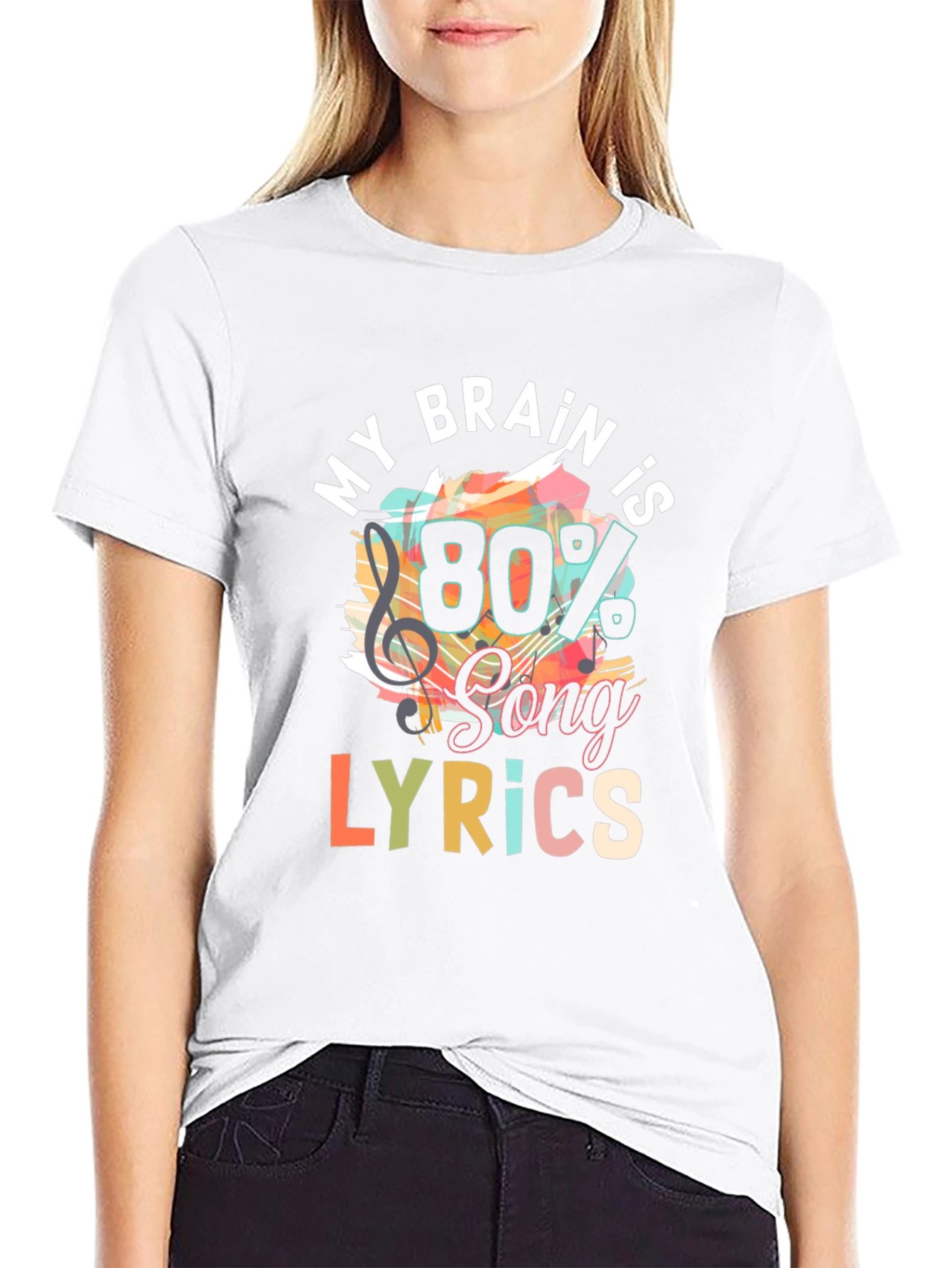 My Brain is 80% Song Lyrics T-Shirt