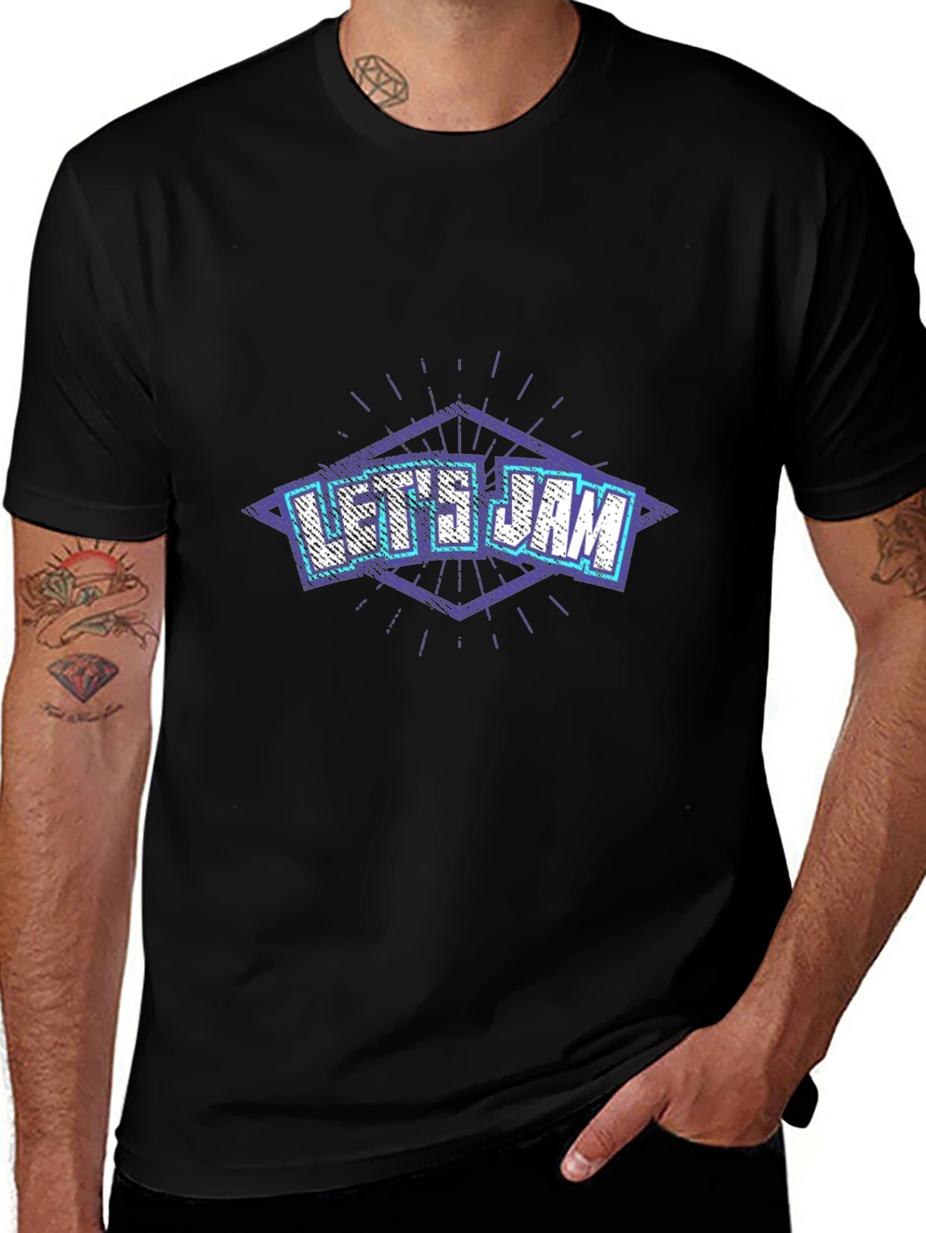 Lets Jam Graphic Tee - Black