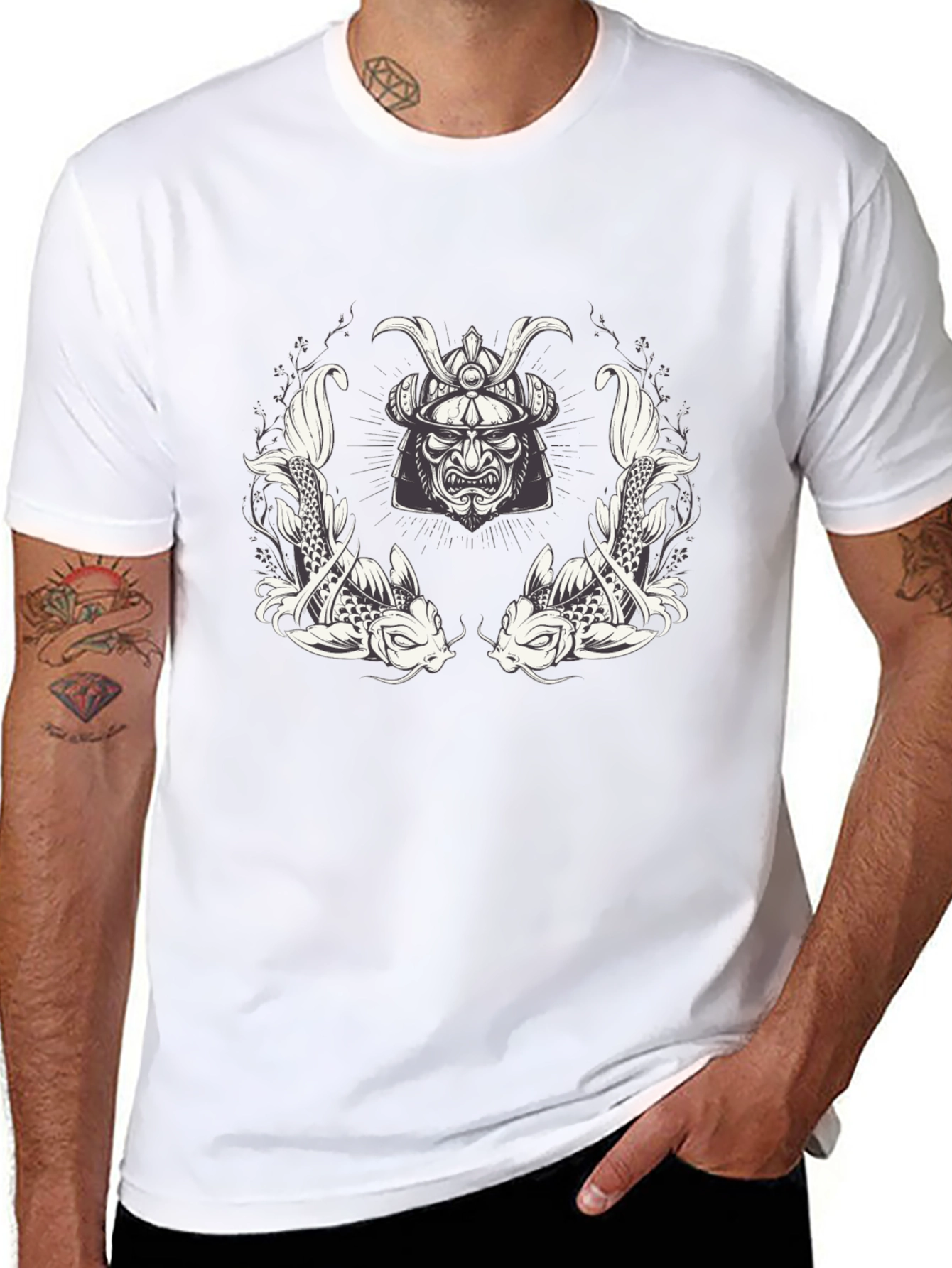 Samurai Koi Fish Graphic Tee