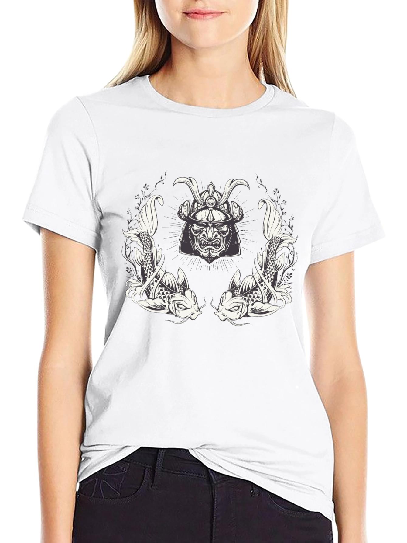 Samurai Koi Fish Graphic Tee