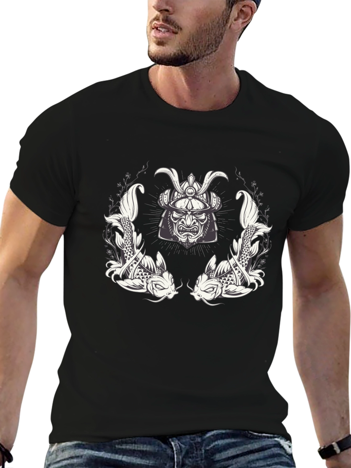 Samurai Koi Fish Graphic Tee