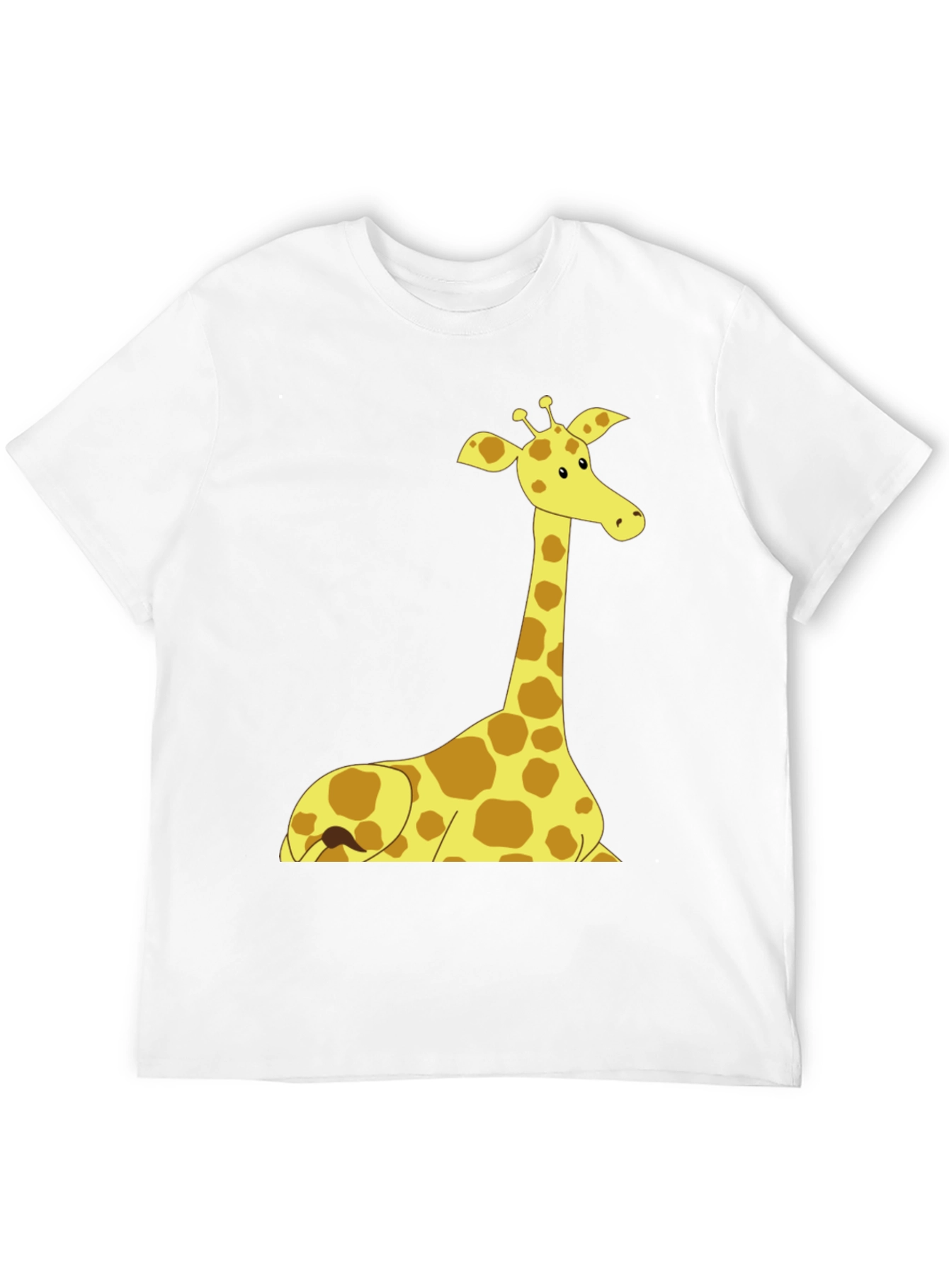 Giraffe Graphic Tee - Black Cotton Shirt