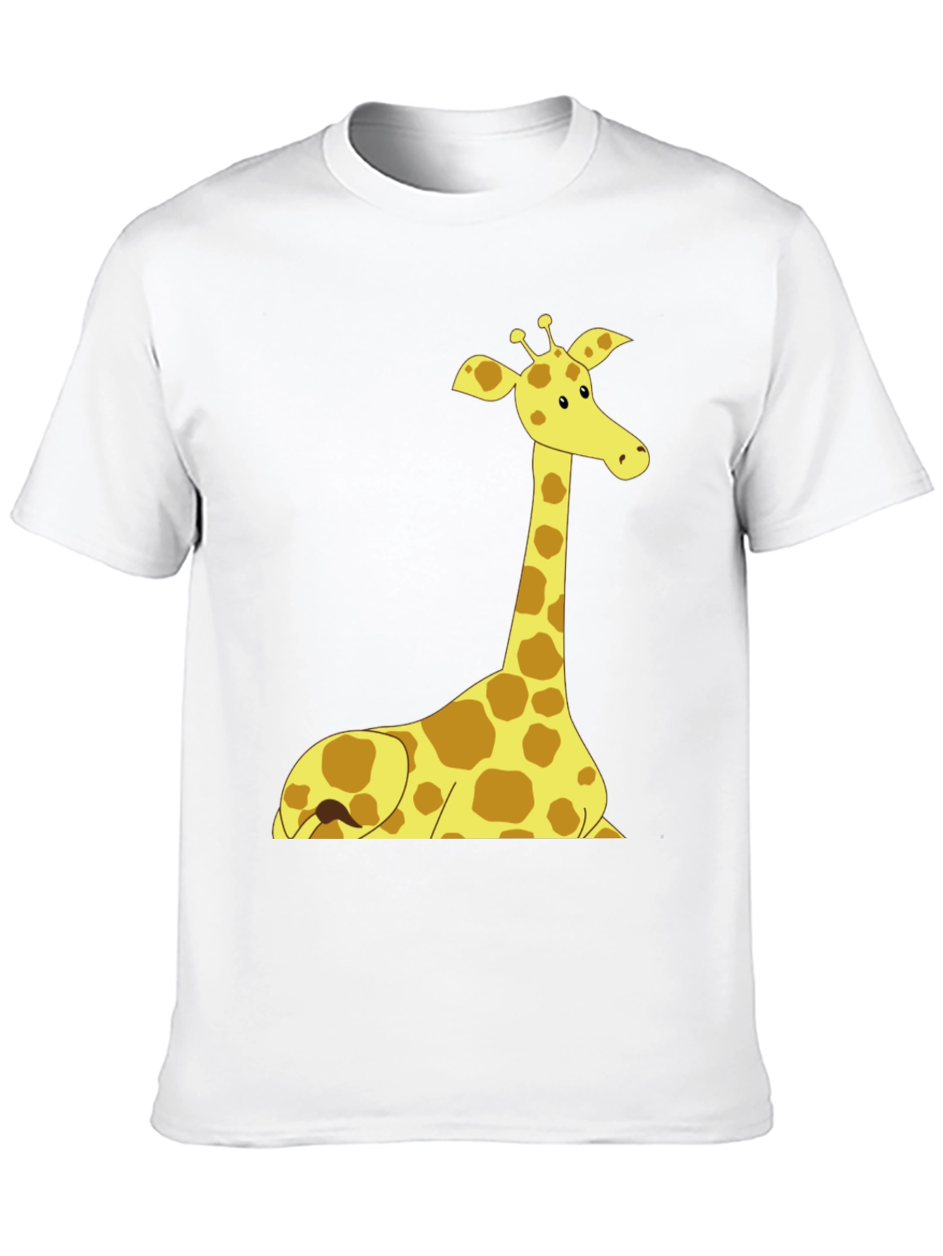 Giraffe Graphic Tee - Black Cotton Shirt