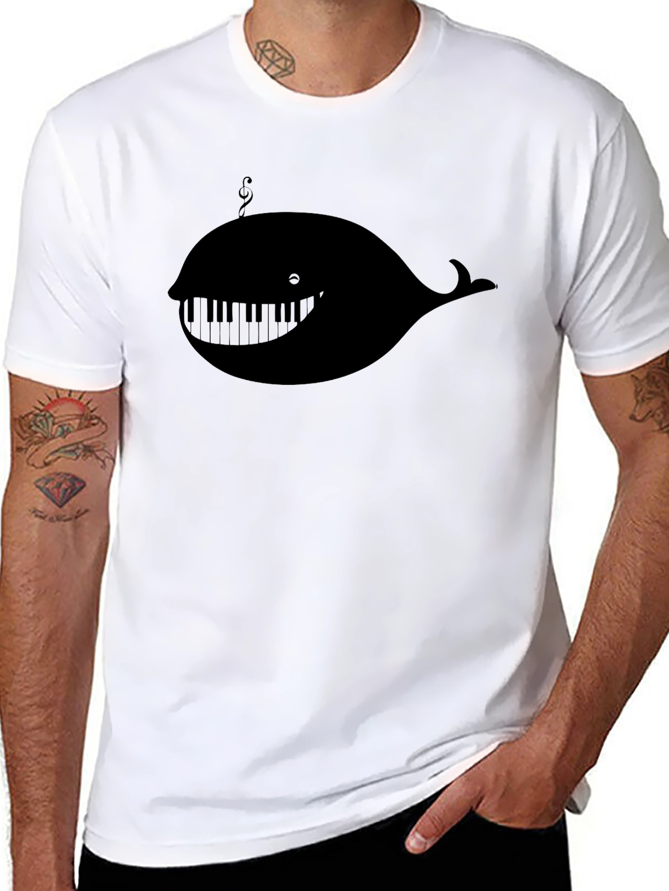 Musical Whale T-Shirt - Unique Design