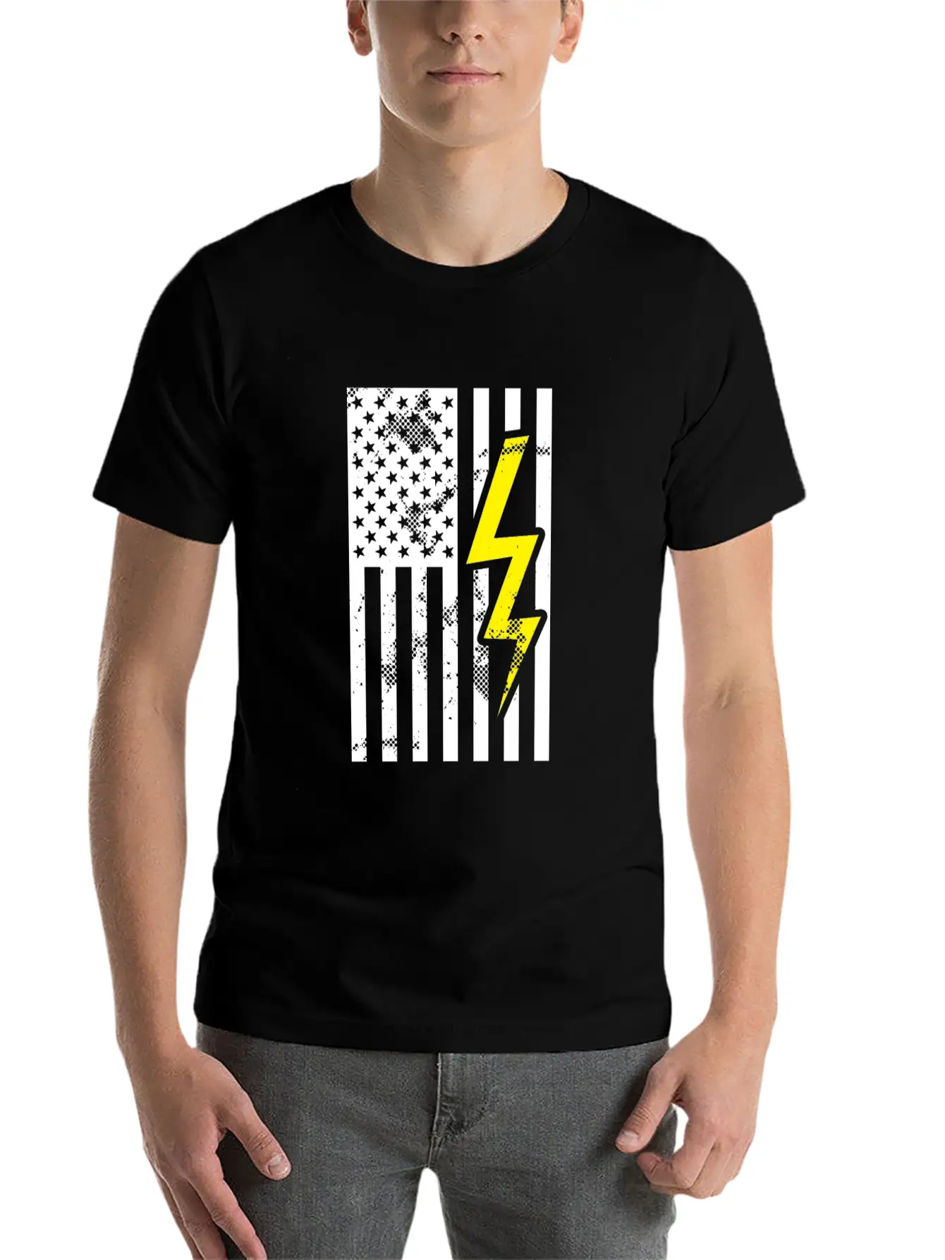 Electrician Amerkia Pride Electricity Gift Unisex Casual T-Shirt – Clean Design For Daily Comfort