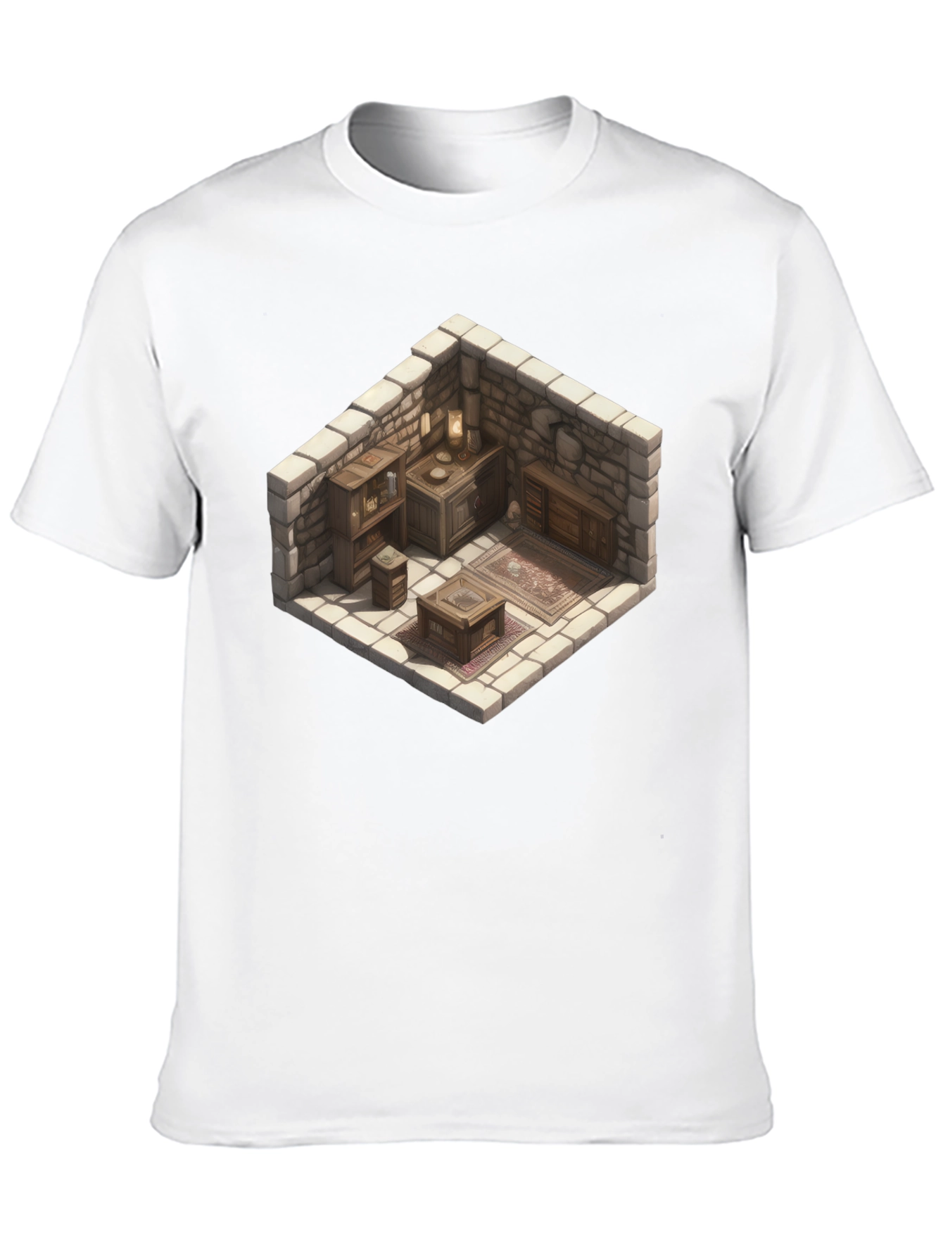 Isometric Dungeon Room Graphic Tee - Black