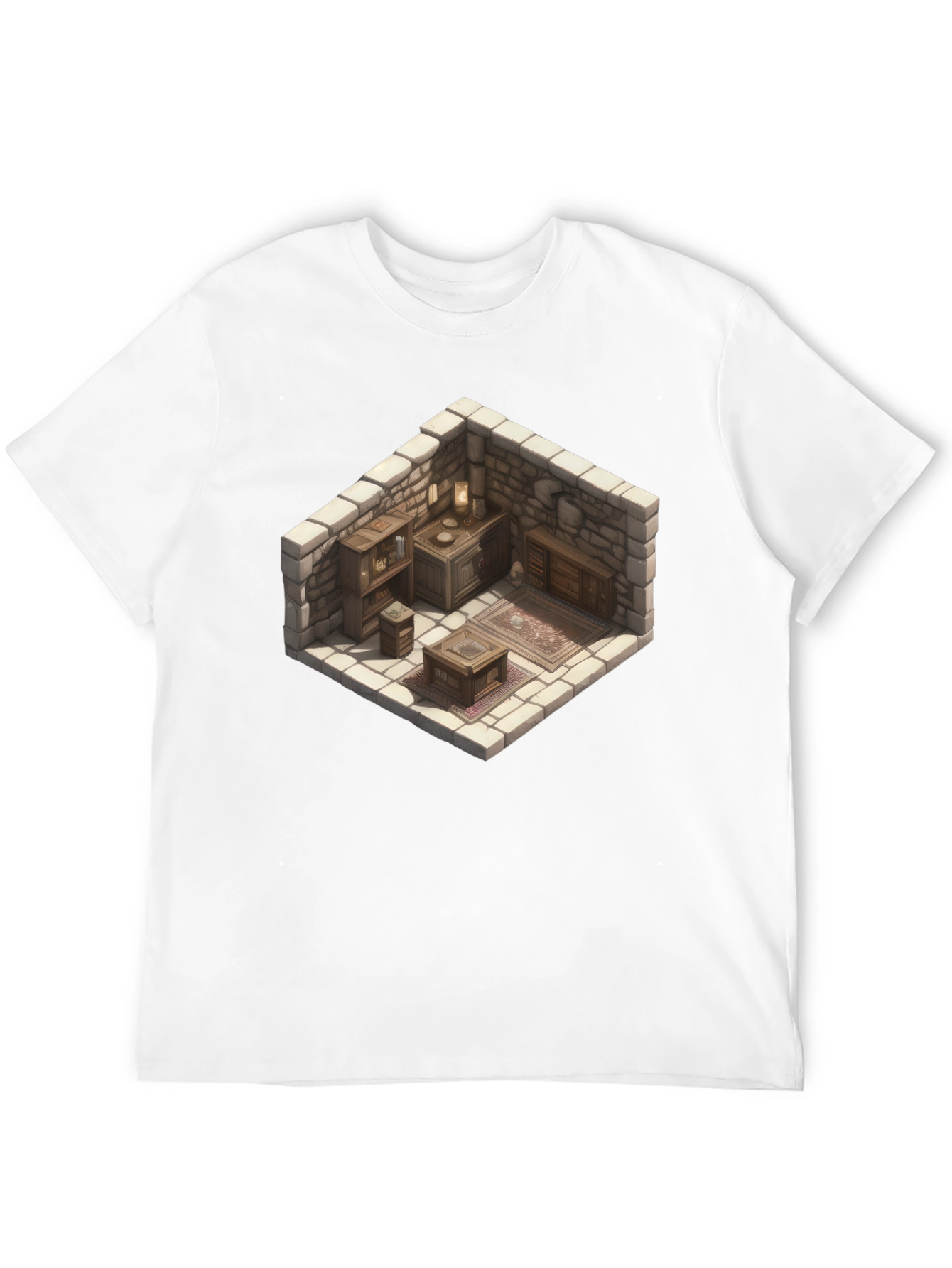Isometric Dungeon Room Graphic Tee - Black
