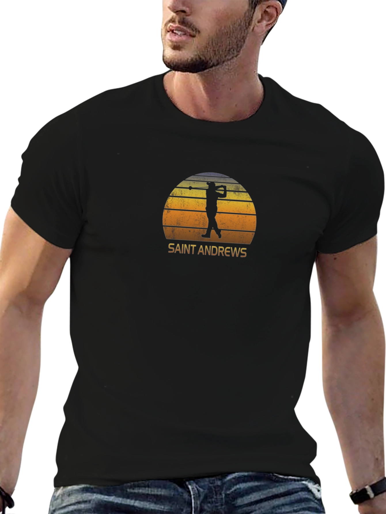 Saint Andrews Golfer Retro Graphic Tee