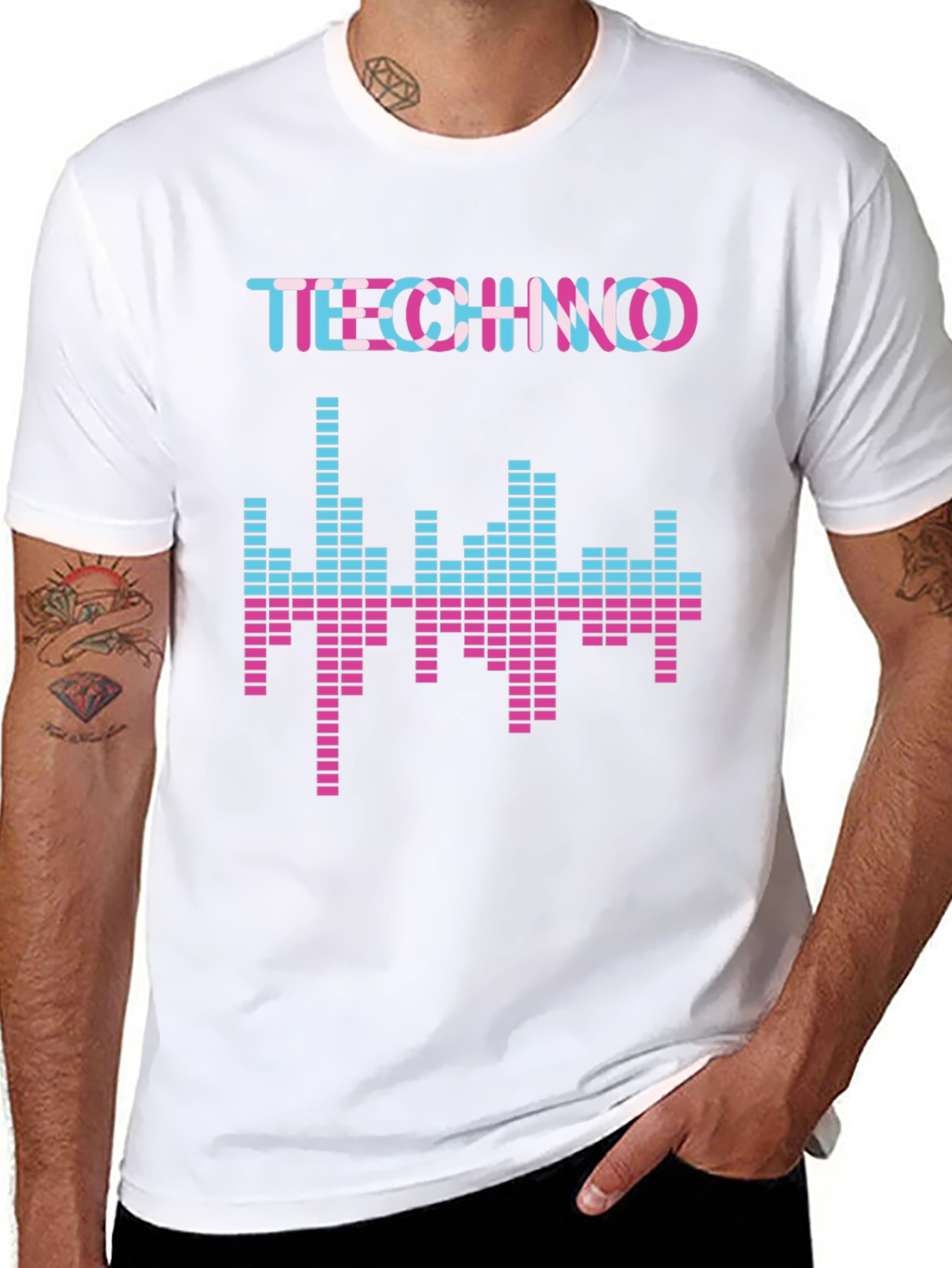 Techno Music Equalizer Graphic T-Shirt