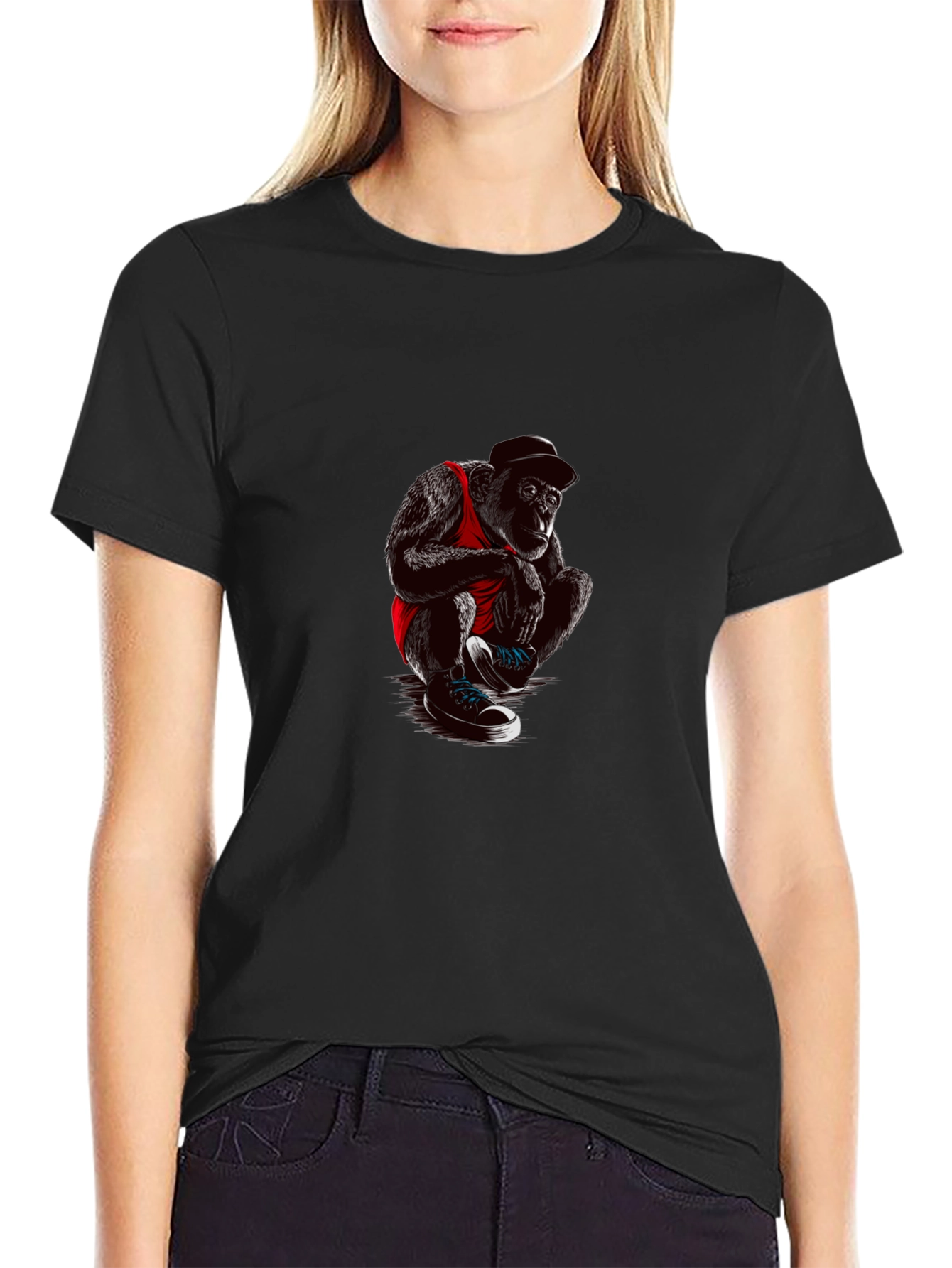 Cool Ape Graphic T-Shirt - Black