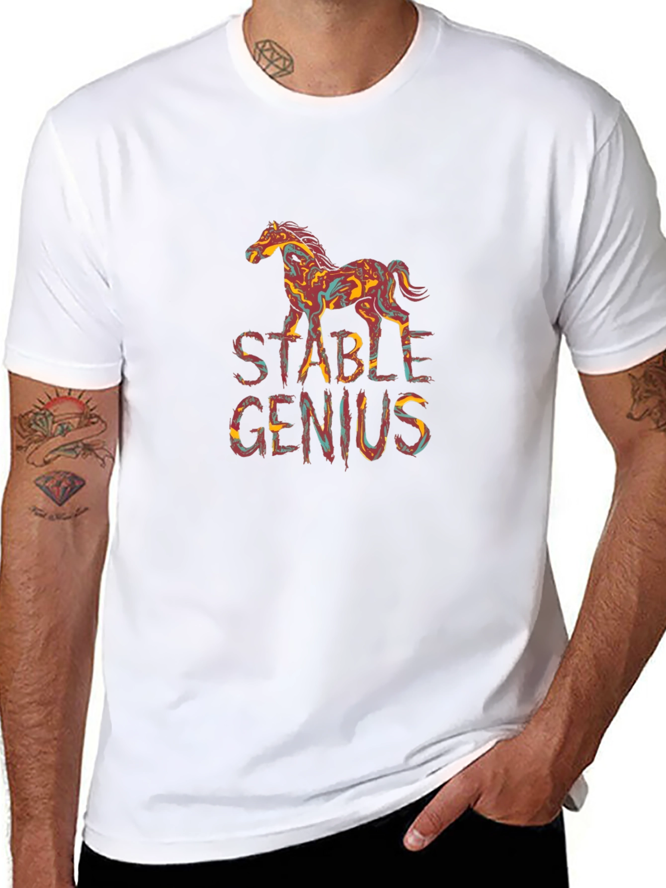 Stable Genius Graphic Tee - Unique Horse Design