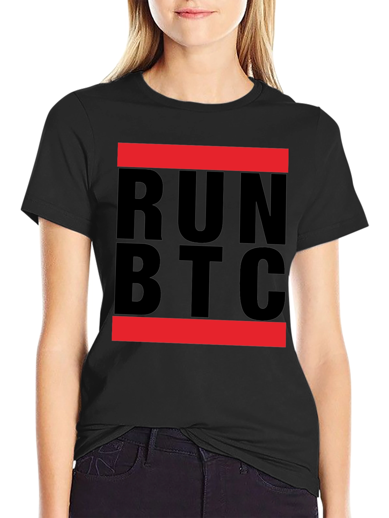 RUN BTC Graphic T-Shirt - Crypto Enthusiast Tee