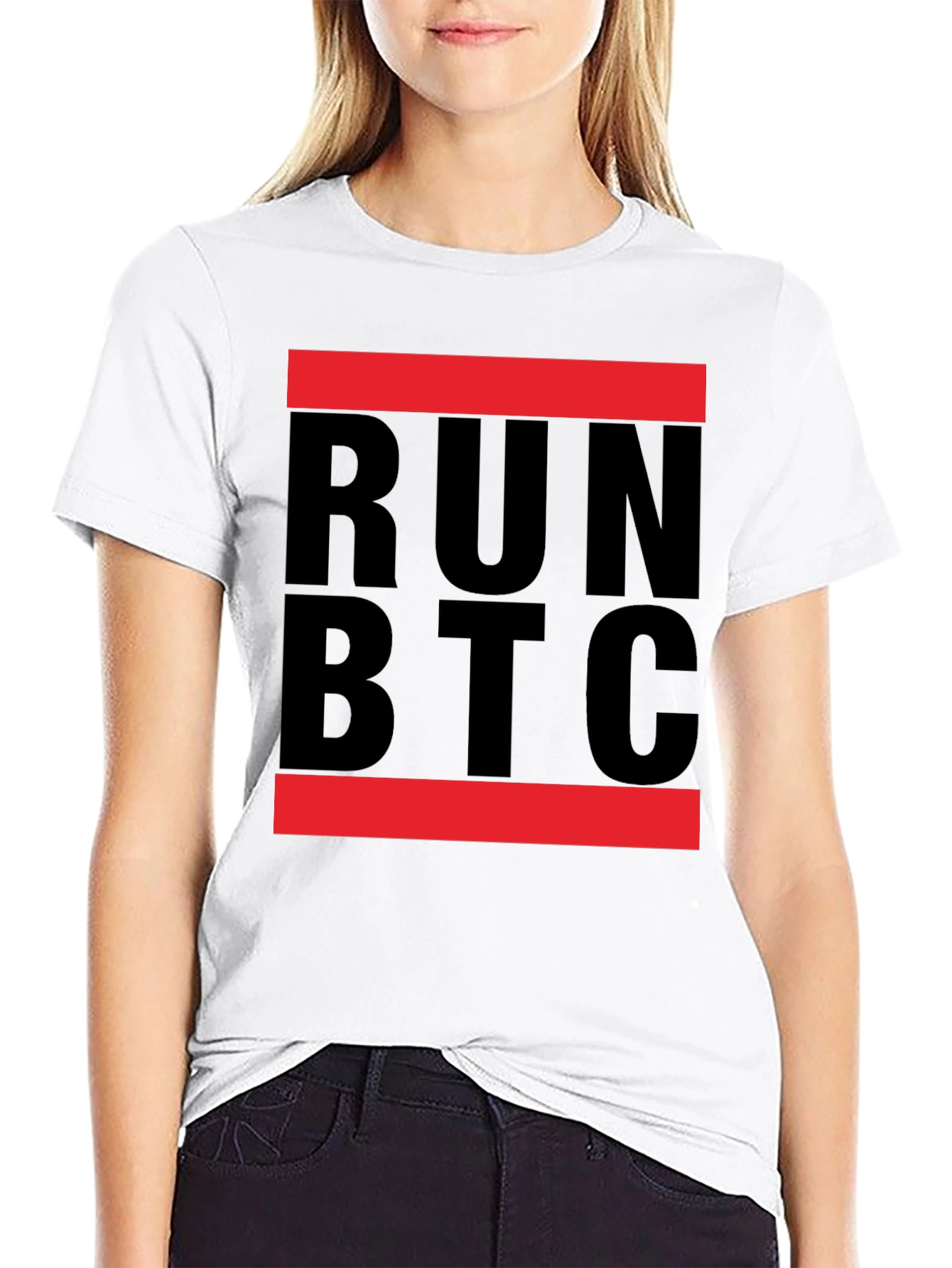 RUN BTC Graphic T-Shirt - Crypto Enthusiast Tee