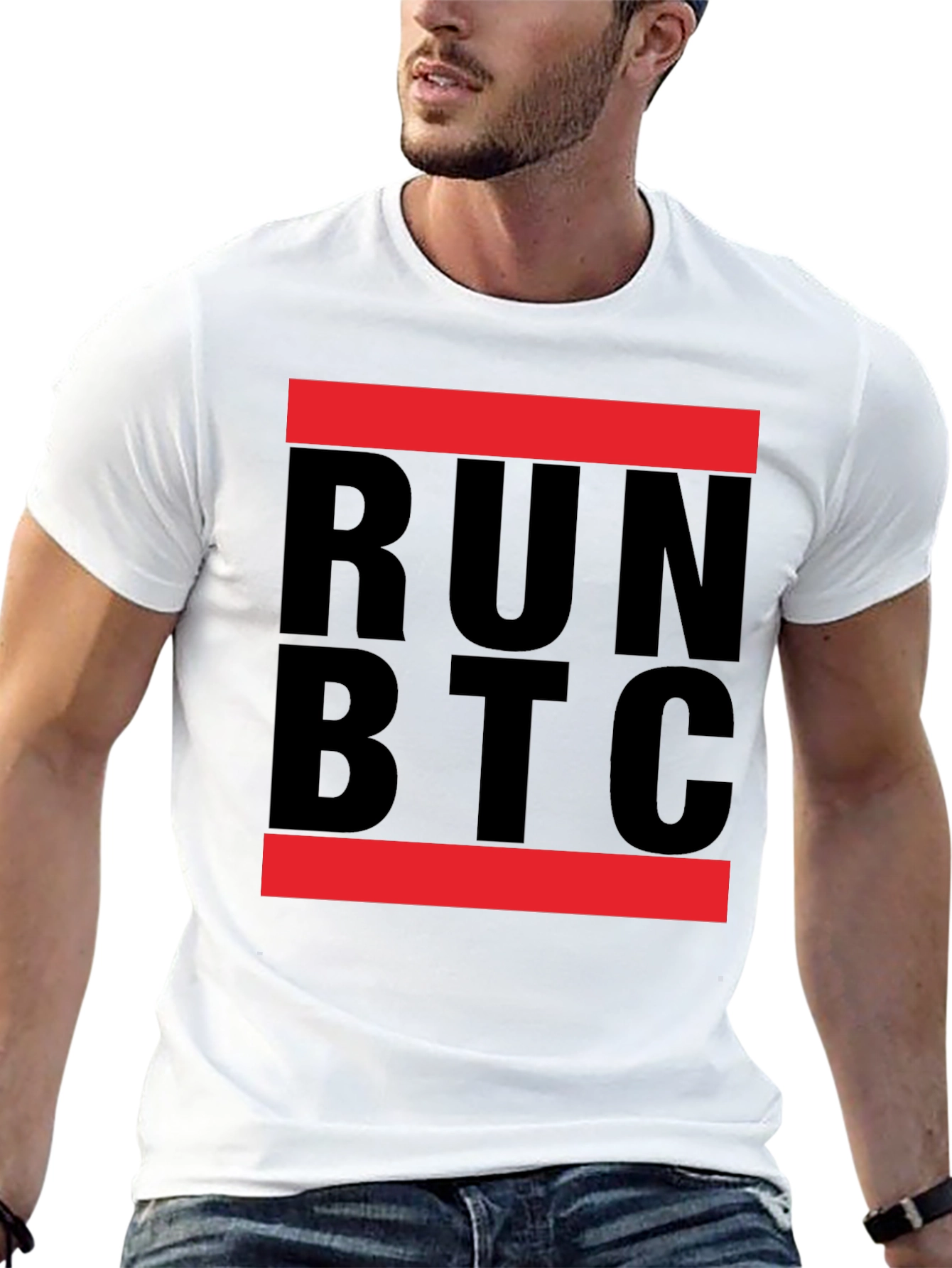 RUN BTC Graphic T-Shirt - Crypto Enthusiast Tee