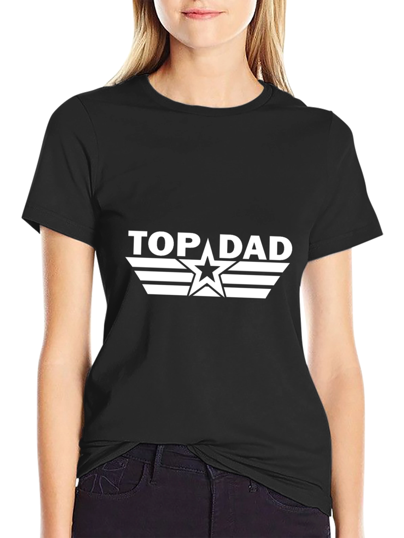 Top Dad Black T-Shirt - Fathers Day Gift
